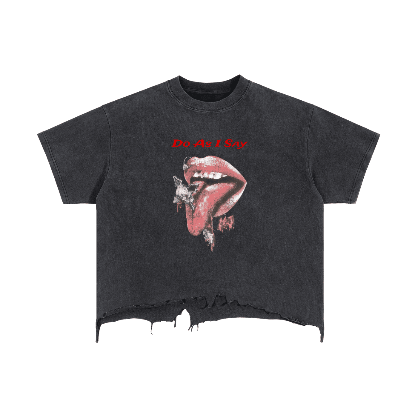 Do As I Say Vintage Distressed Hem T-Shirt - The Shadow Archive