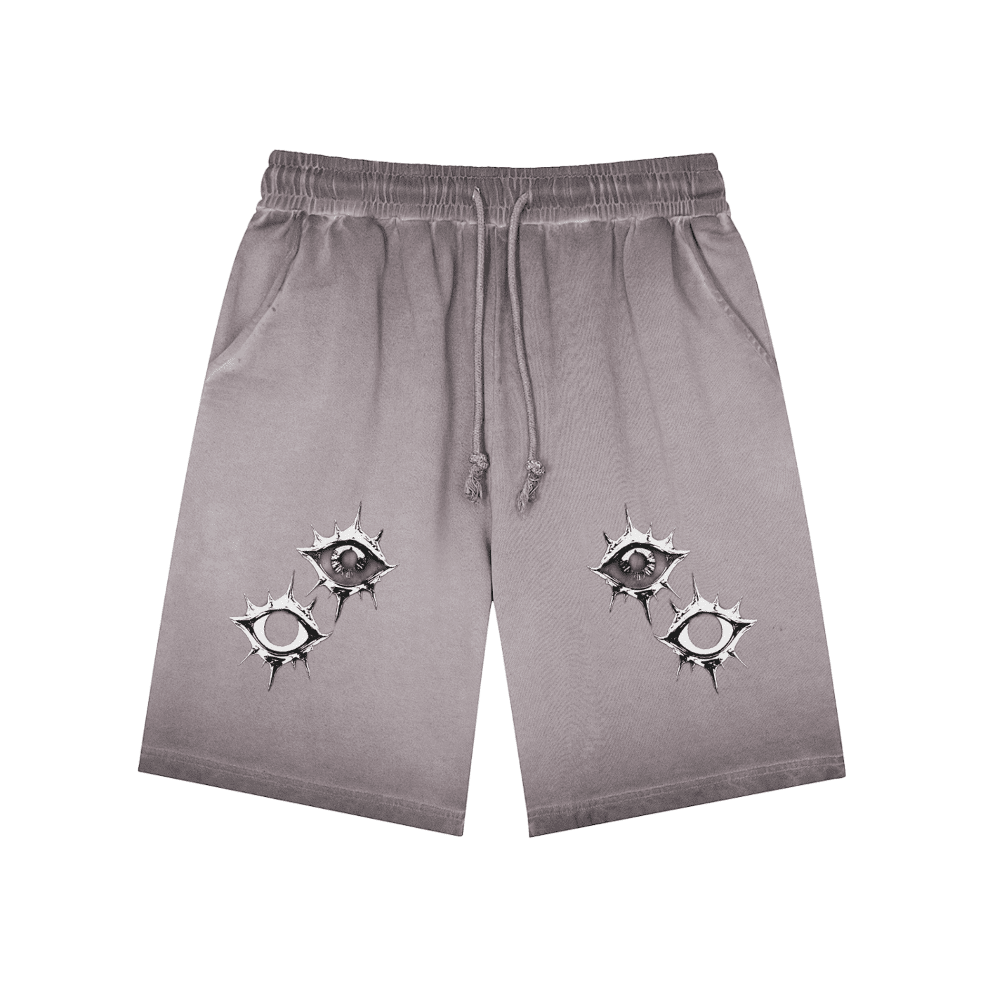 Eyes Reverse Dyed Sweatshorts - The Shadow Archive