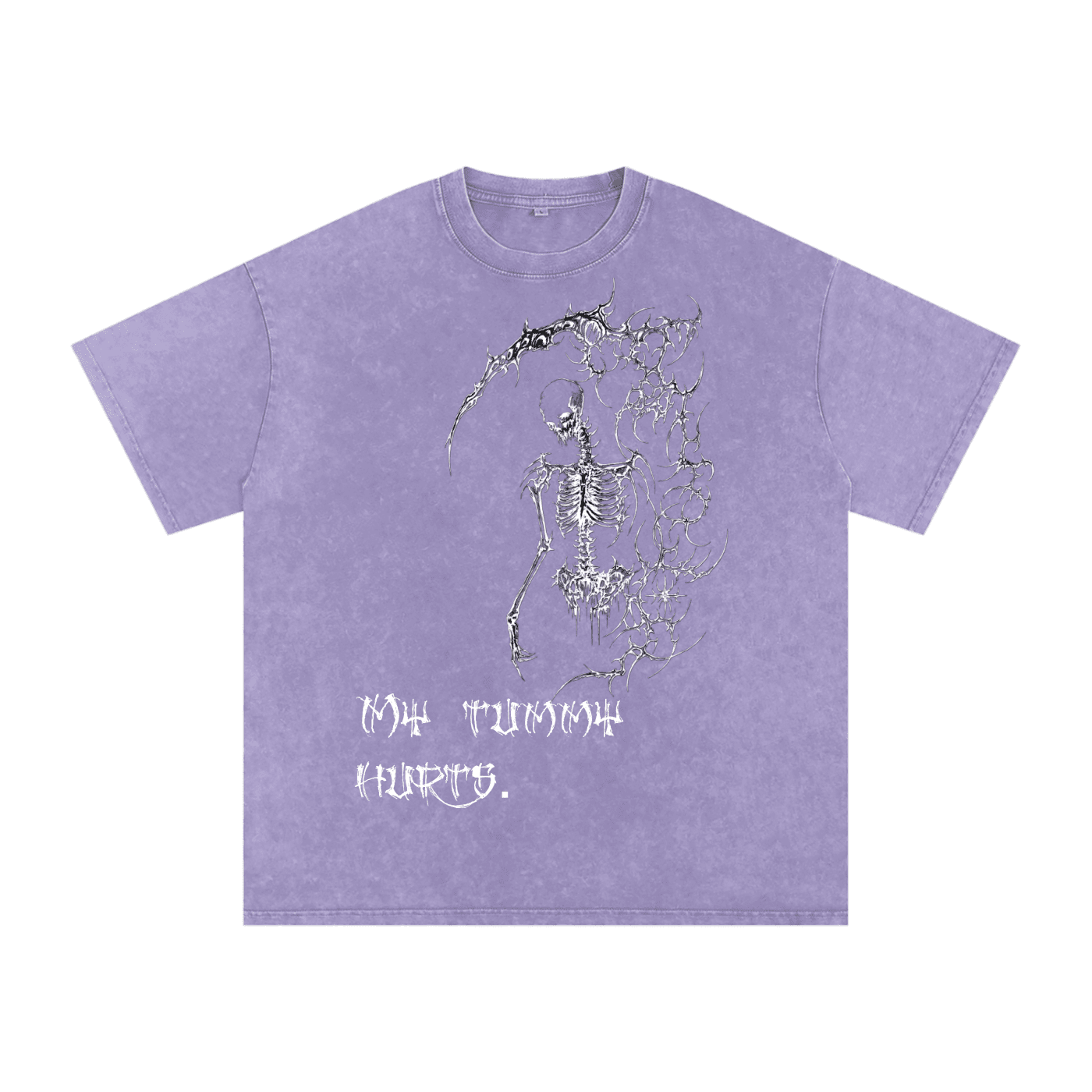 My Tummy Hurts Oversized Cotton T-Shirt - The Shadow Archive