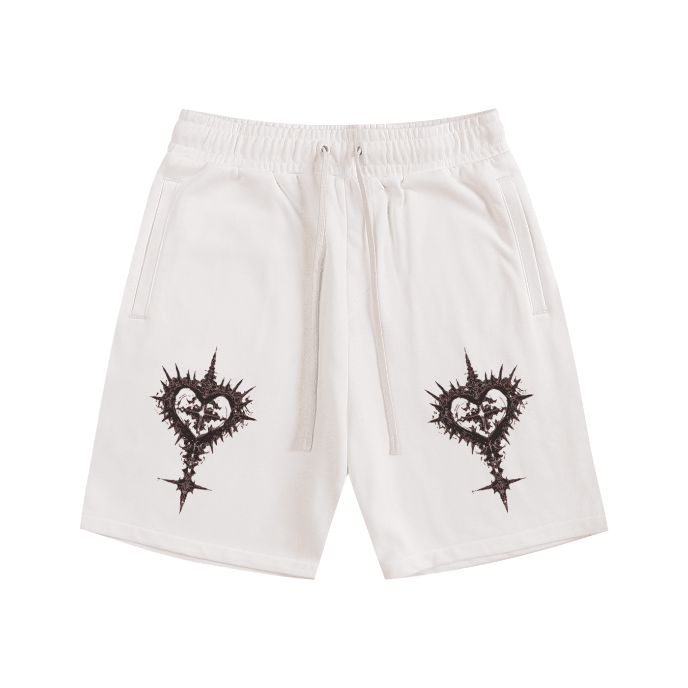 Queen of Hearts Cotton Shorts - The Shadow Archive