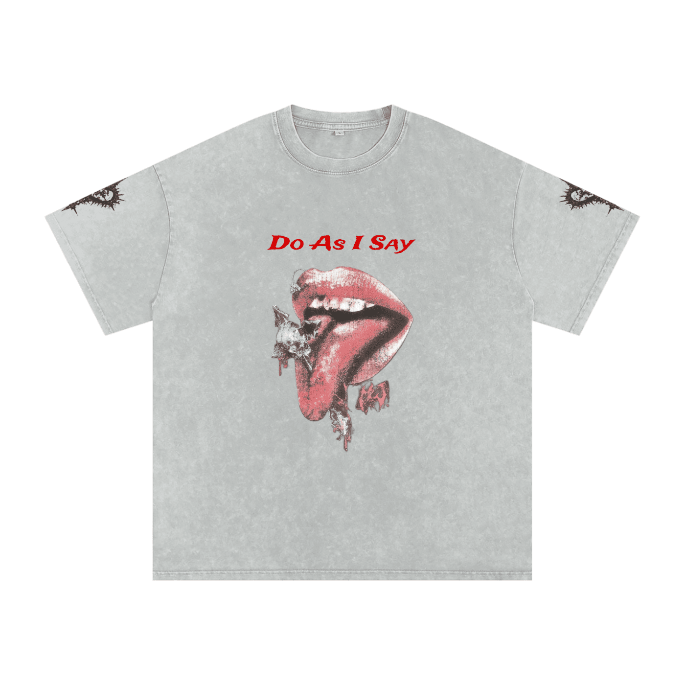 Do As I Say Washed Oversized Cotton T-Shirt - The Shadow Archive