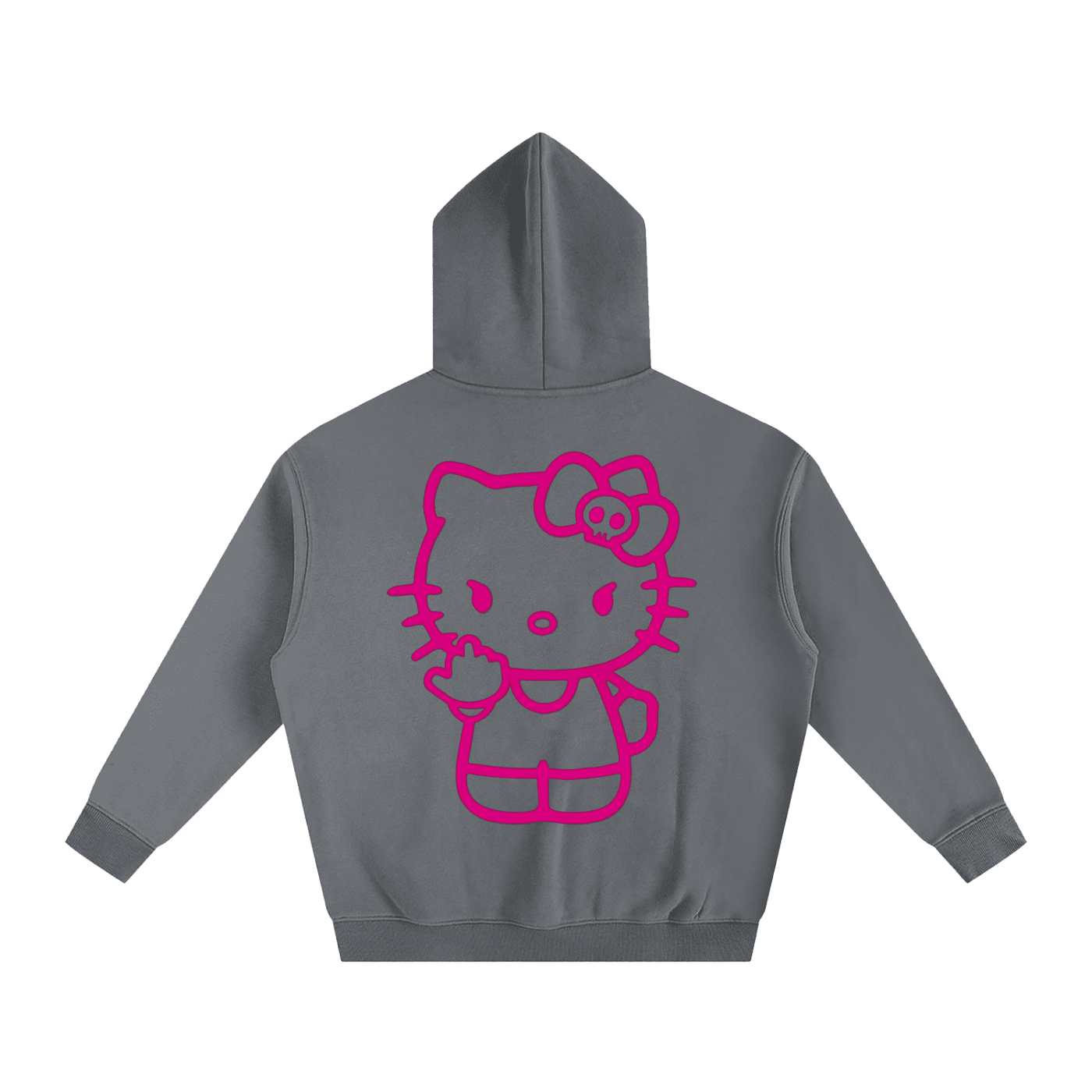Bipolar Kisses Kitty Fleeced Hoodie - The Shadow Archive