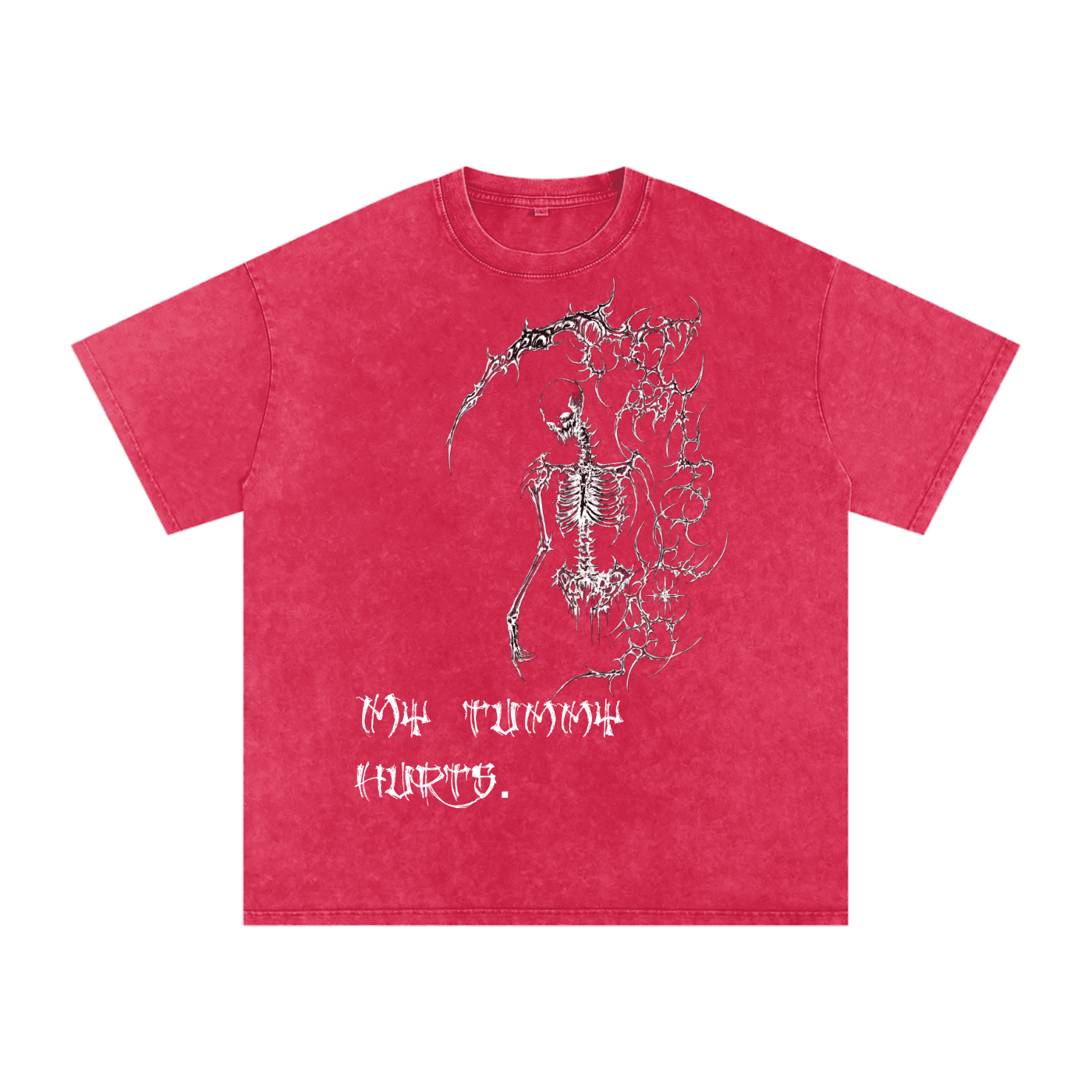 My Tummy Hurts Oversized Cotton T-Shirt - The Shadow Archive