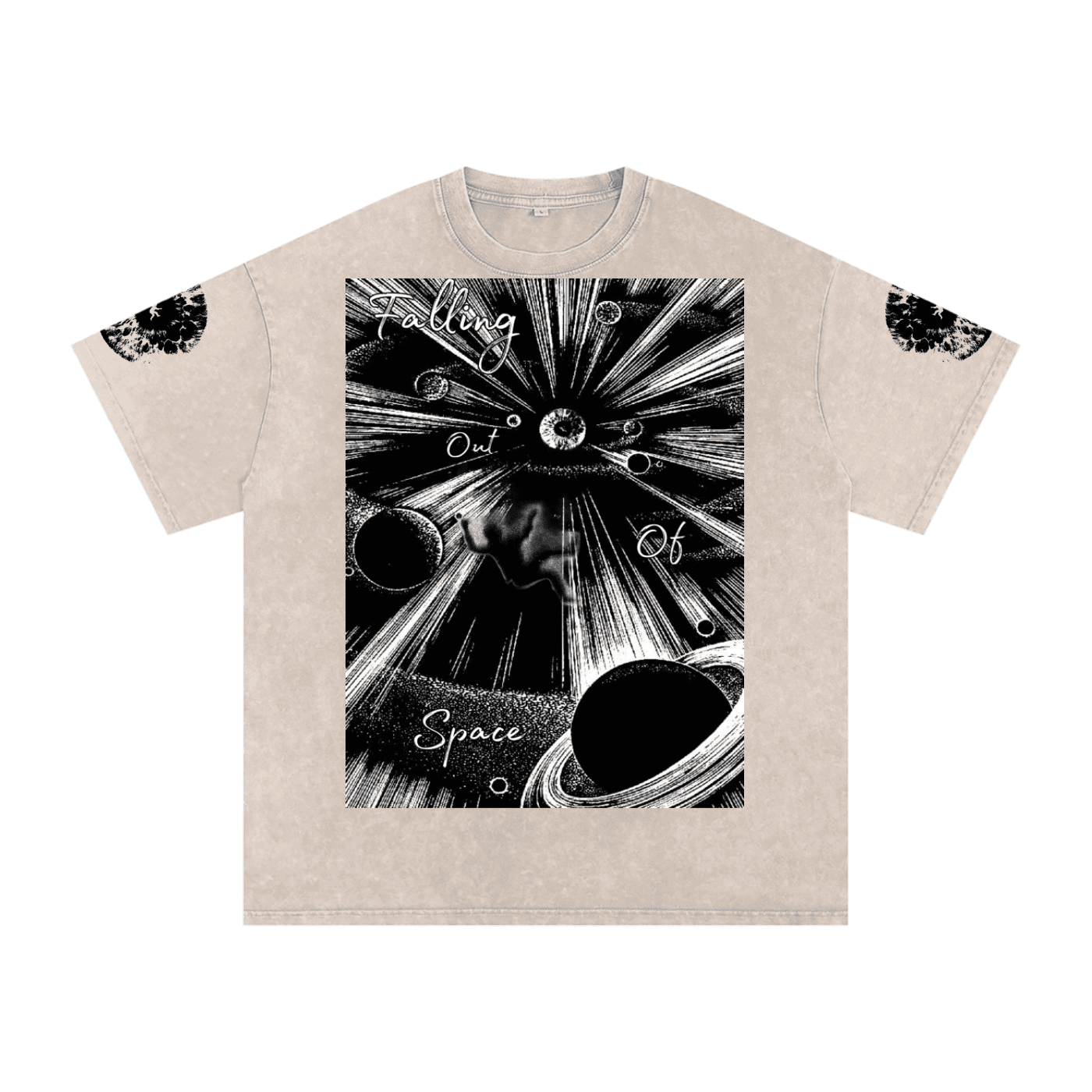 Falling Out Of Space Washed Oversized Cotton T-Shirt - The Shadow Archive
