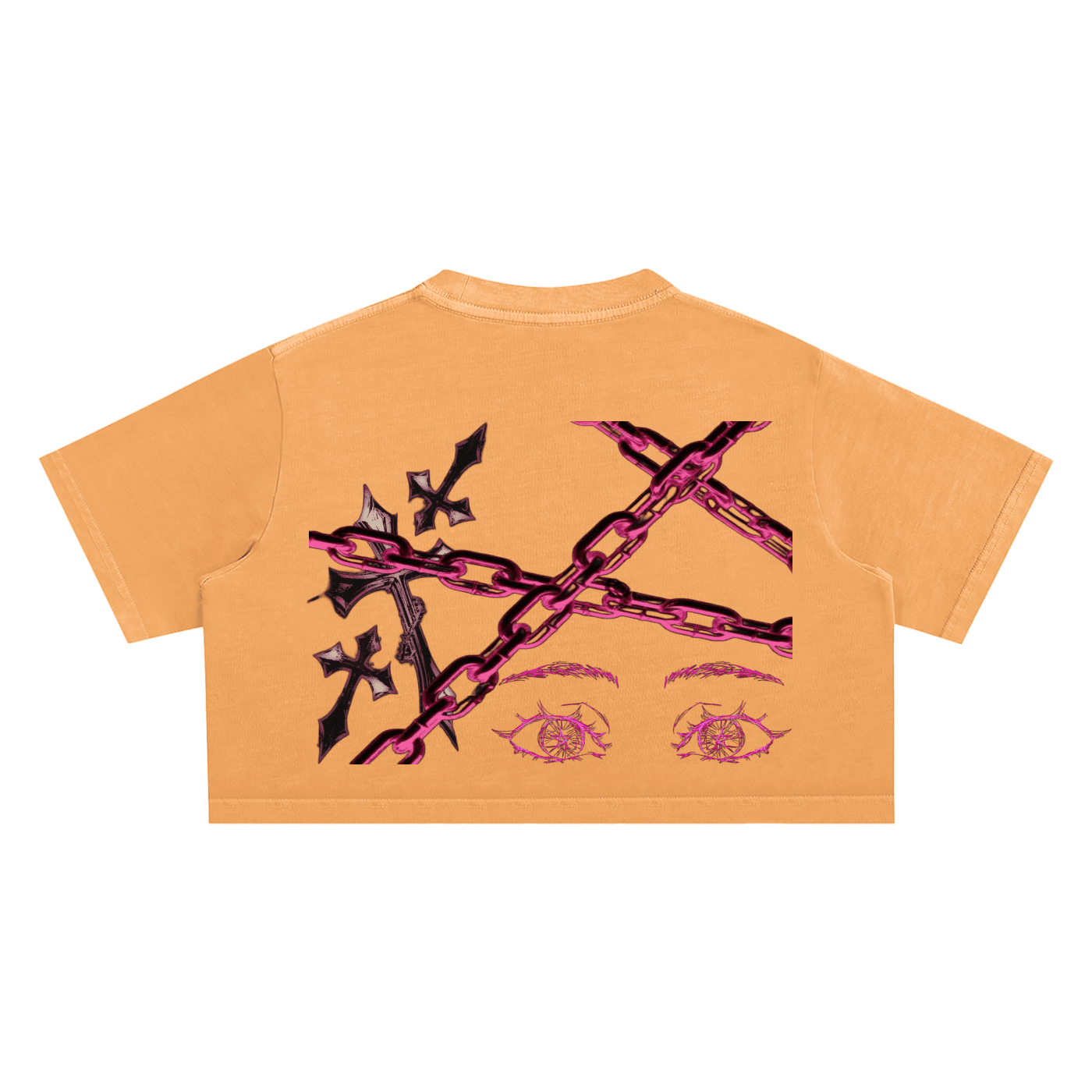 Psychosocial Washed Crop Top - The Shadow Archive