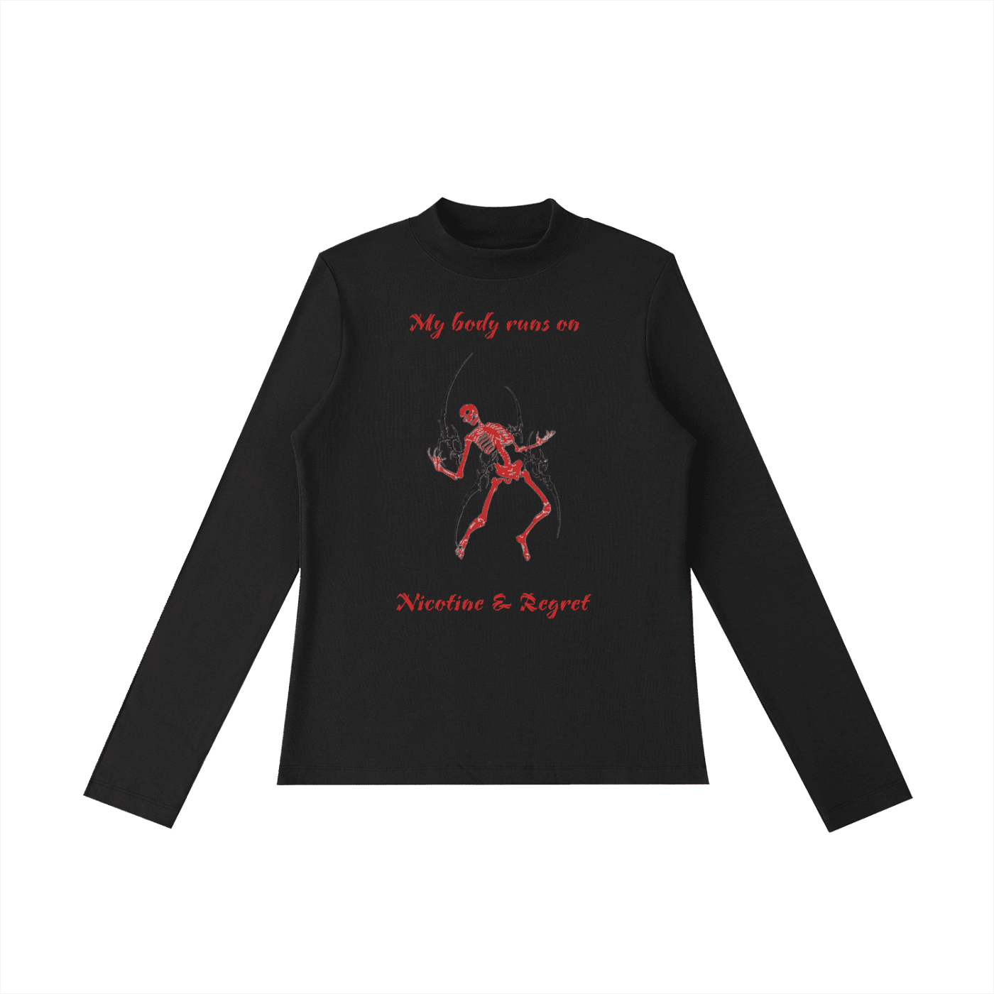 Nicotine & Regret Long Sleeve T-Shirt - The Shadow Archive