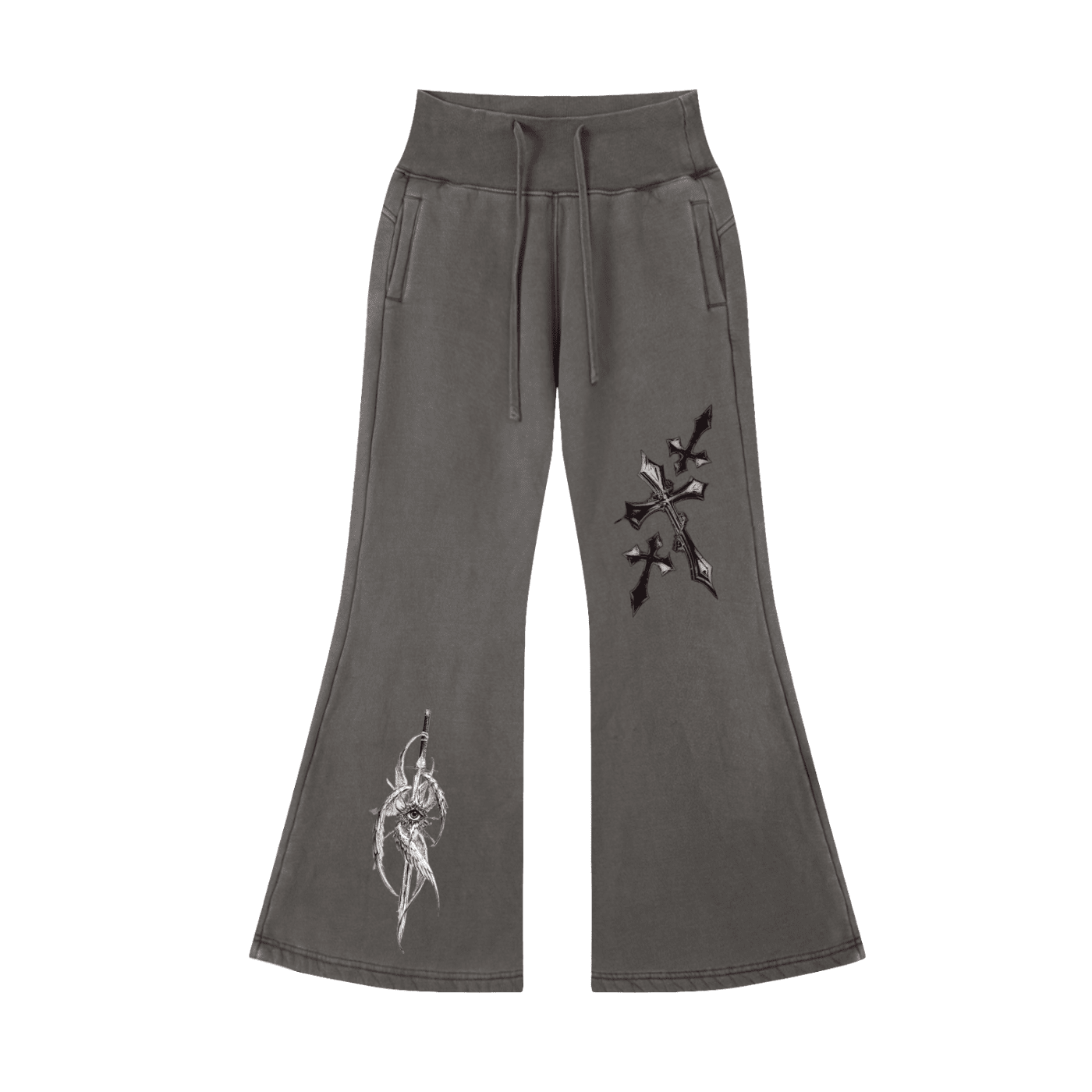 Half - Fledged Vampress Flared Fleece Pants - The Shadow Archive