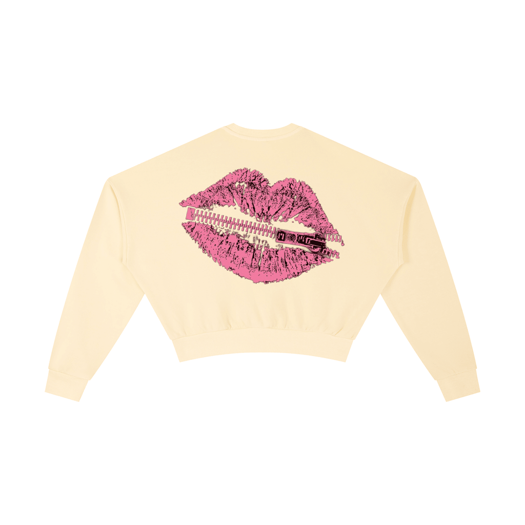 Bipolar Kisses Washed Cropped Sweatshirt - The Shadow Archive