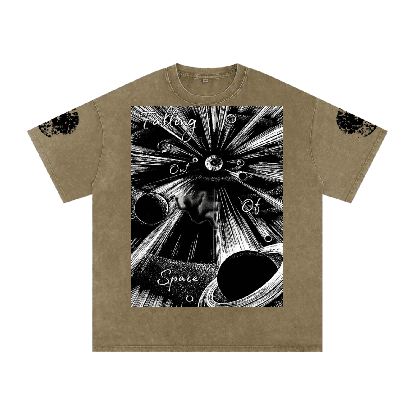 Falling Out Of Space Washed Oversized Cotton T-Shirt - The Shadow Archive