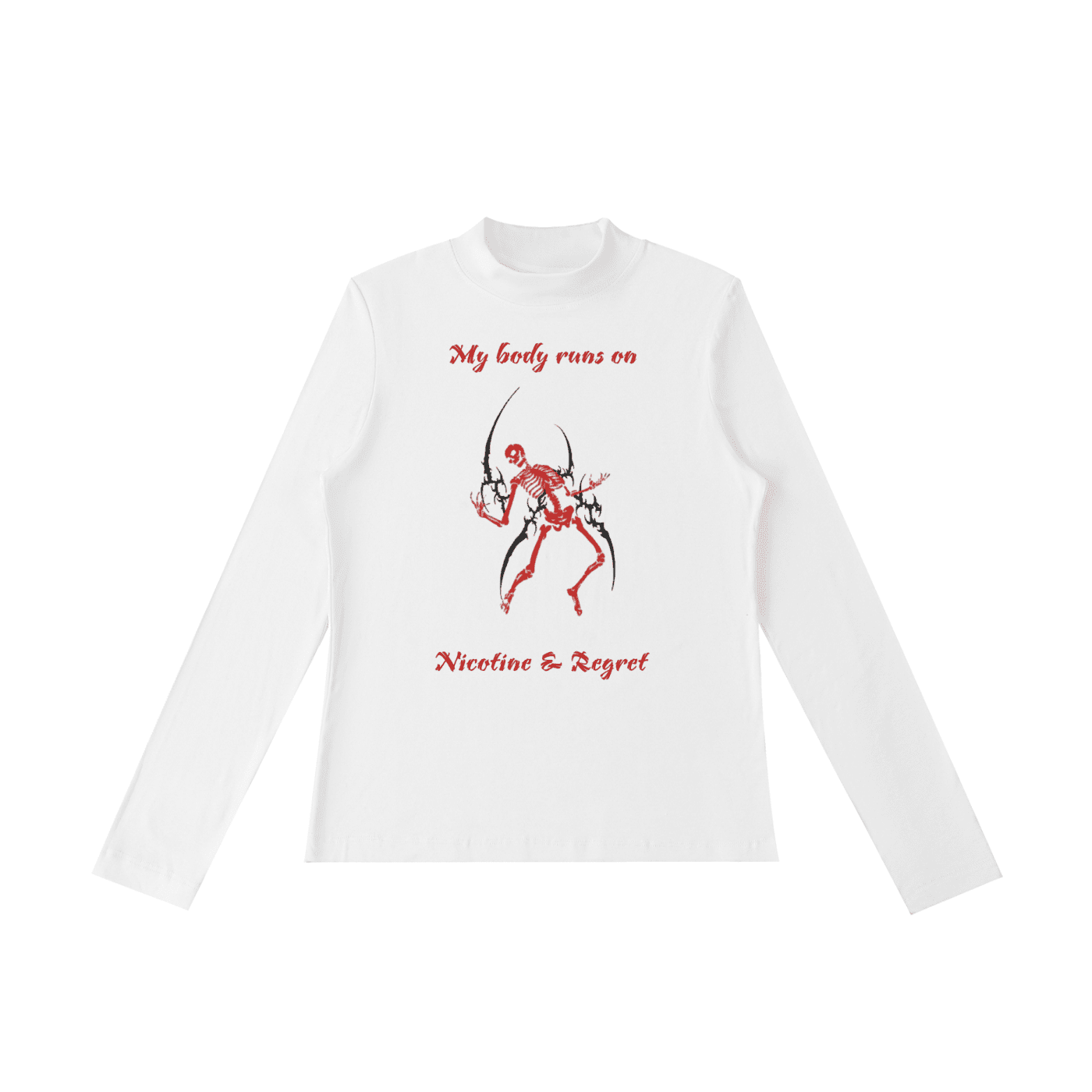 Nicotine & Regret Long Sleeve T-Shirt - The Shadow Archive