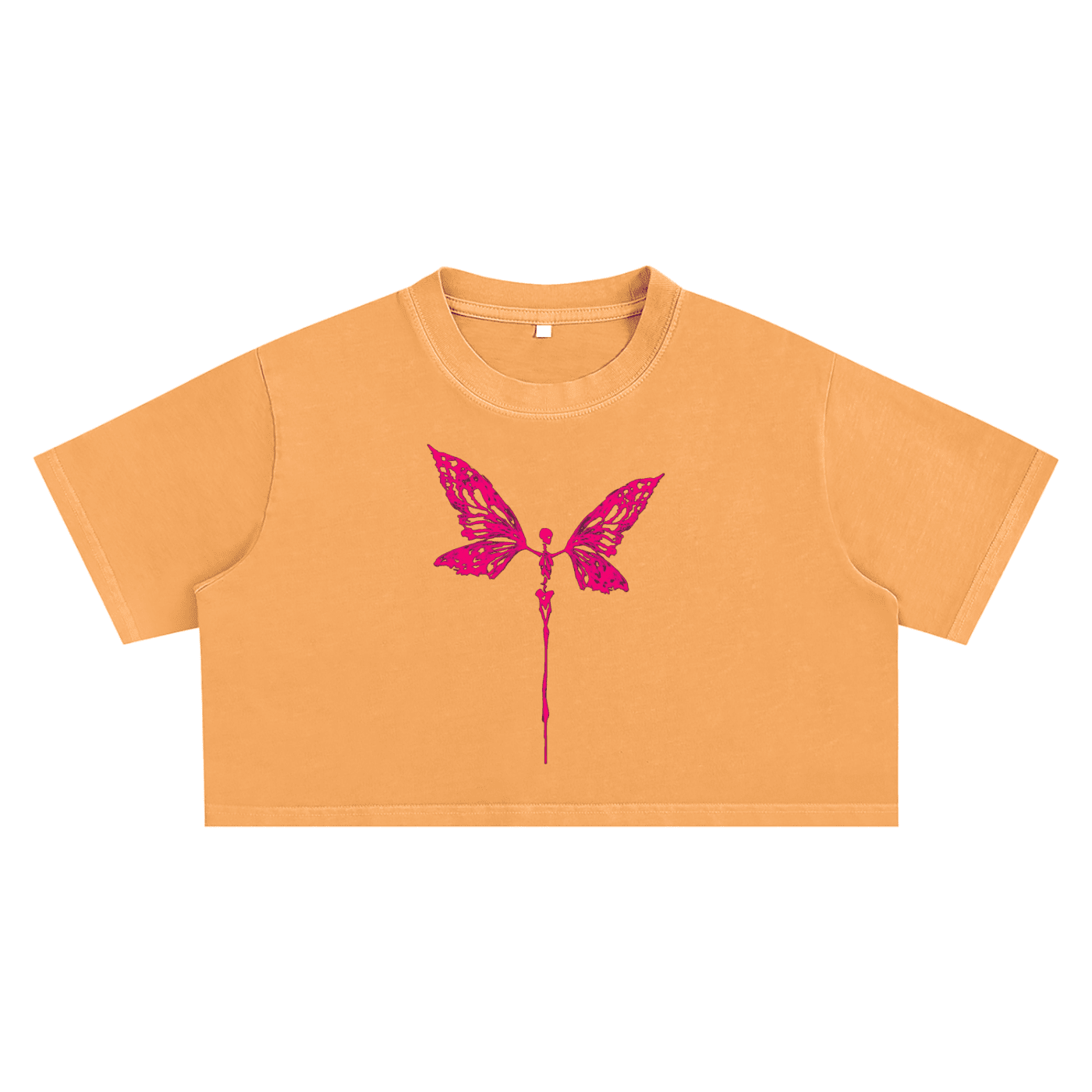 Psychosocial Washed Crop Top - The Shadow Archive