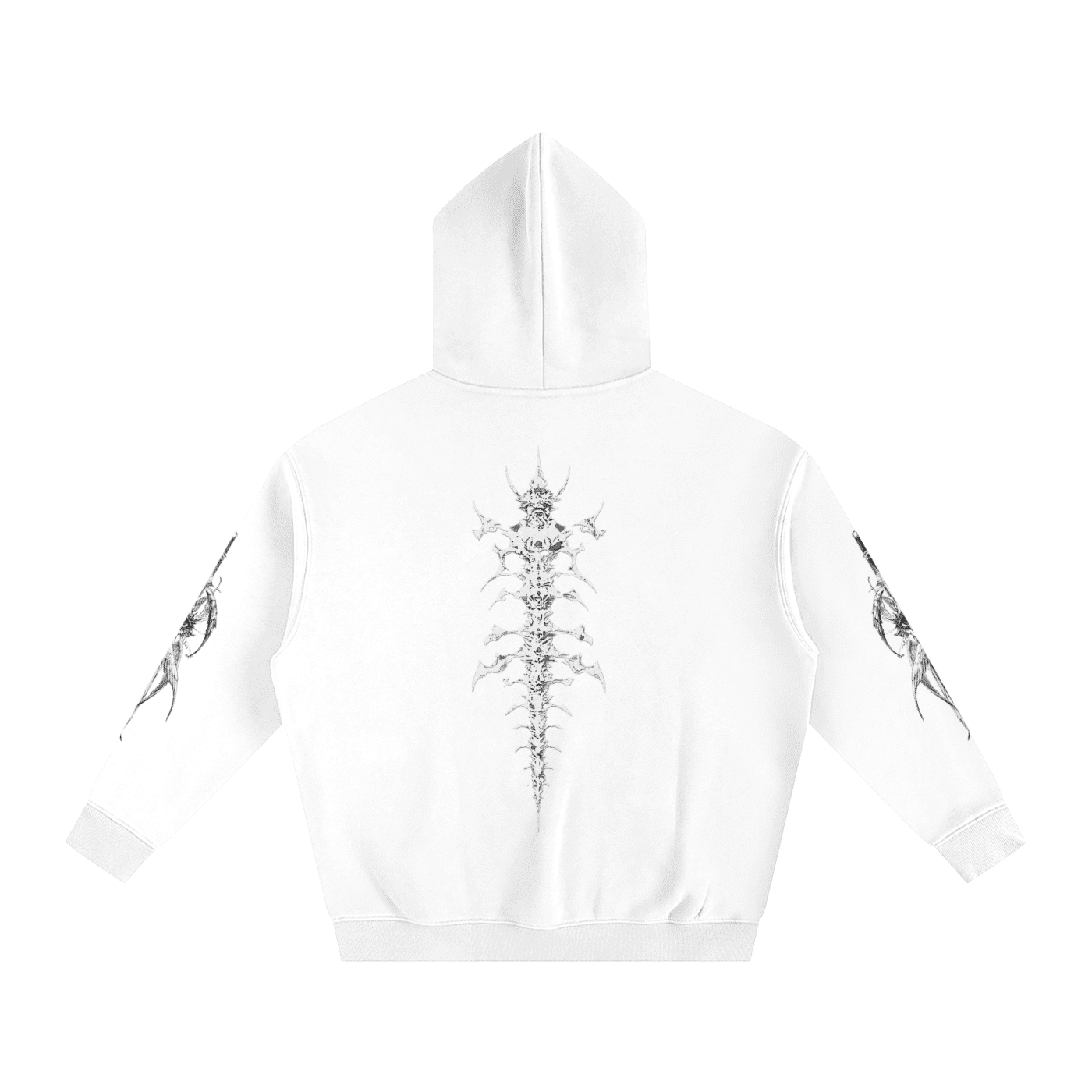 Gothic Revival Oversize Fleeced Hoodie - The Shadow Archive