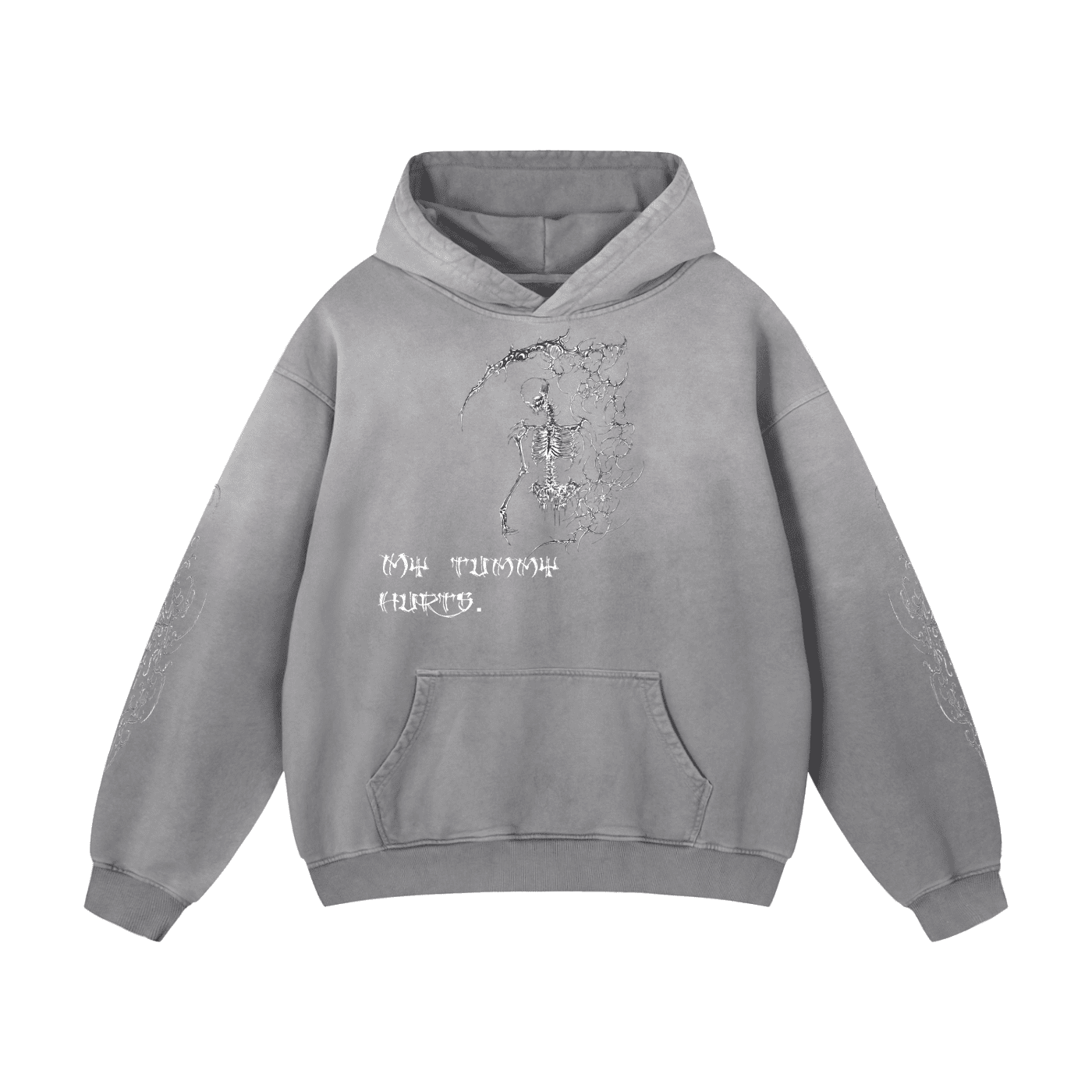 My Tummy Hurts Sunfade Oversized Hoodie - The Shadow Archive