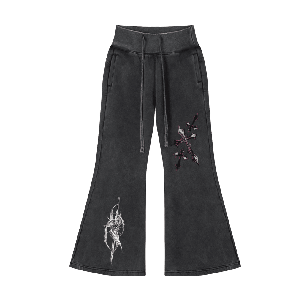 Half - Fledged Vampress Flared Fleece Pants - The Shadow Archive