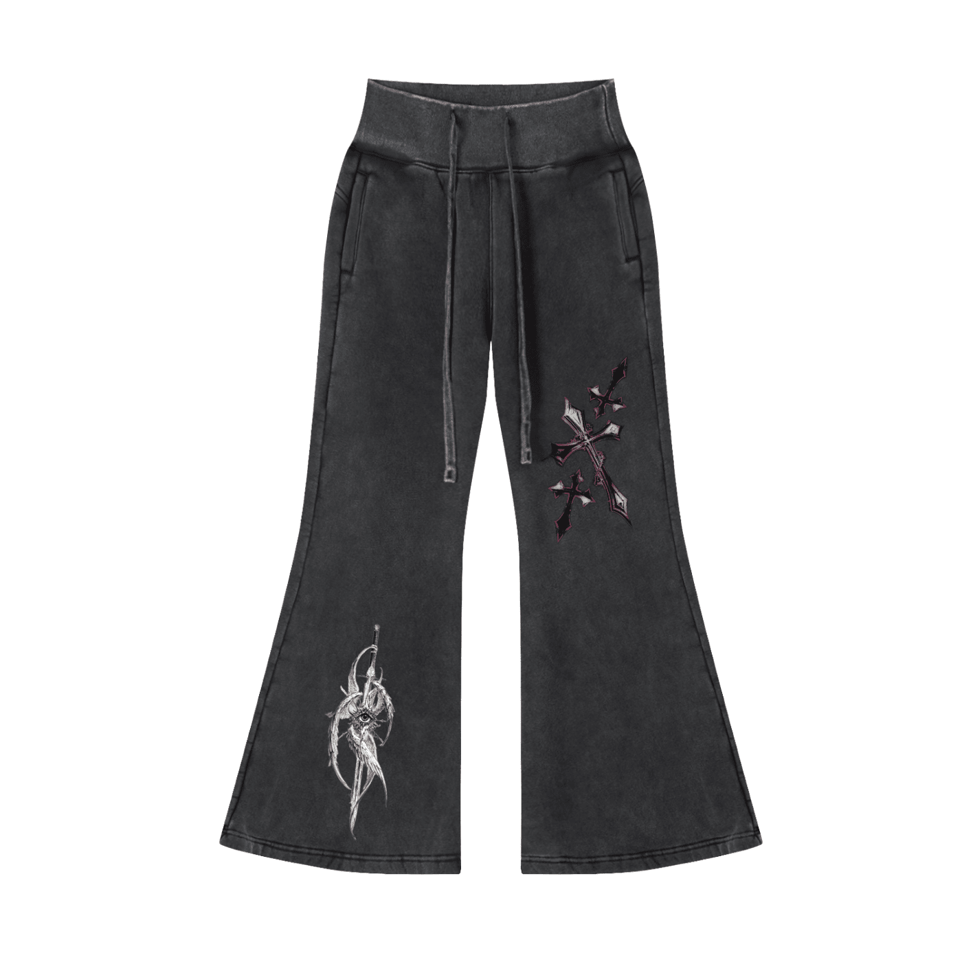Half - Fledged Vampress Flared Fleece Pants - The Shadow Archive