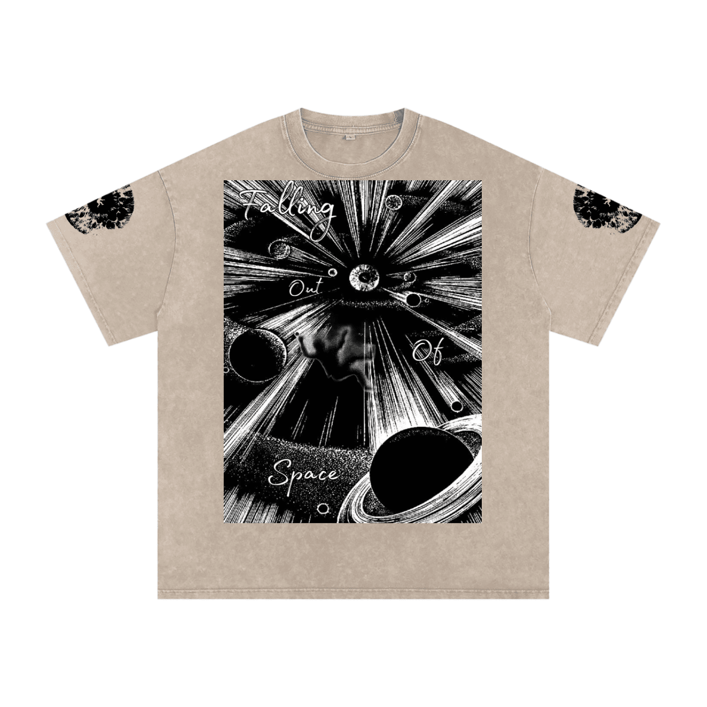 Falling Out Of Space Washed Oversized Cotton T-Shirt - The Shadow Archive