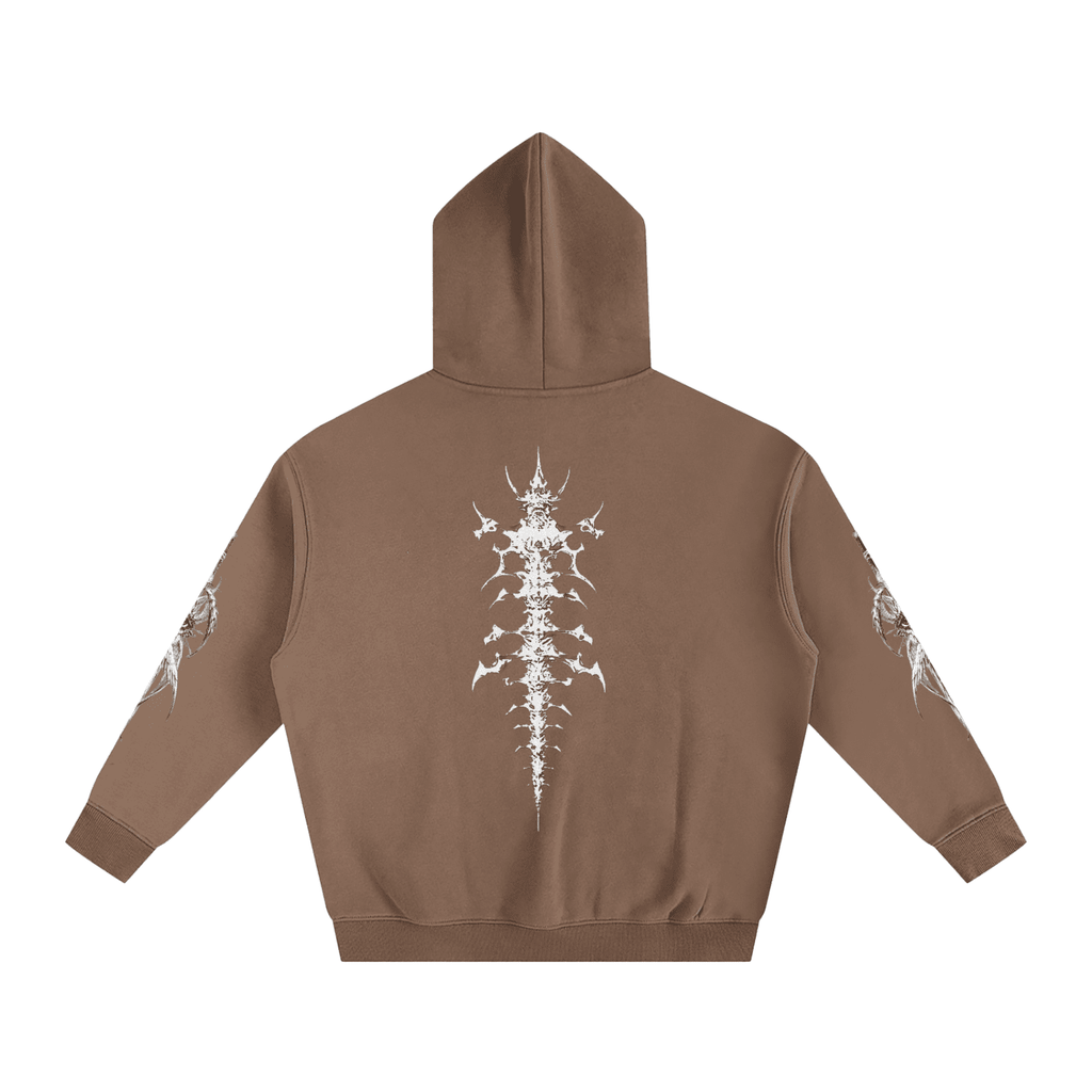 Gothic Revival Oversize Fleeced Hoodie - The Shadow Archive