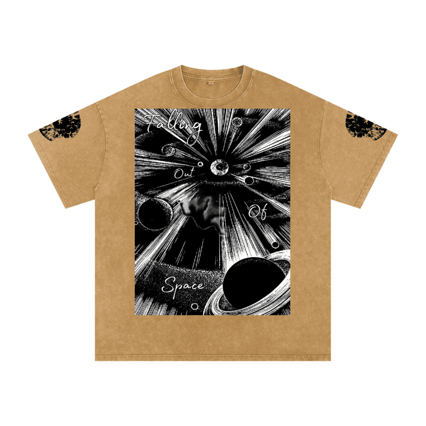 Falling Out Of Space Washed Oversized Cotton T-Shirt - The Shadow Archive