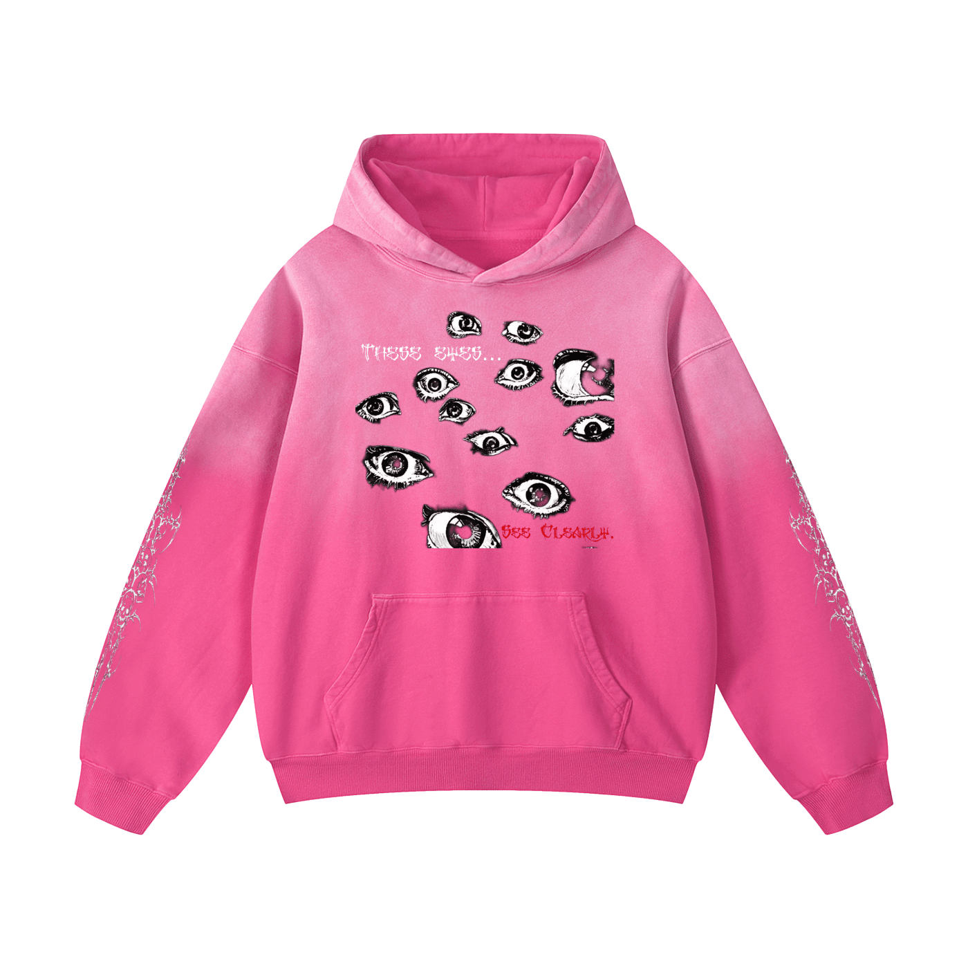These Eyes Sunfade Oversized Hoodie - The Shadow Archive