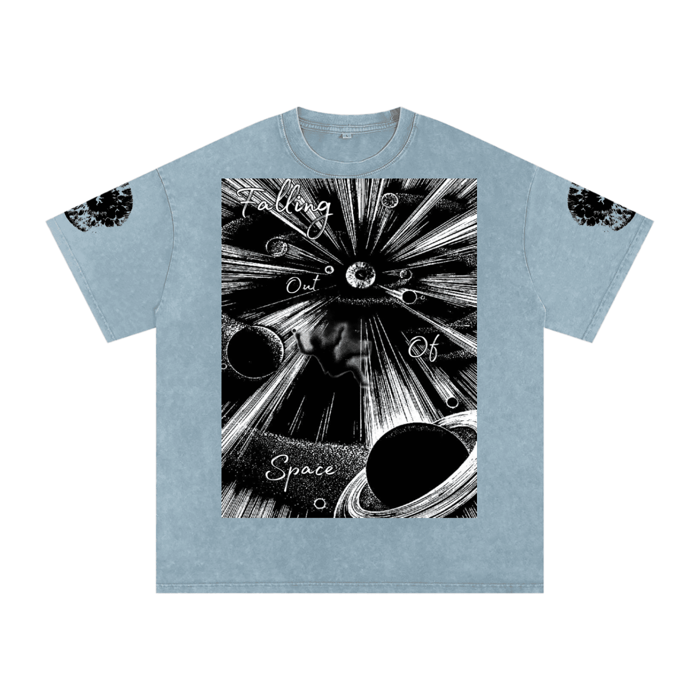 Falling Out Of Space Washed Oversized Cotton T-Shirt - The Shadow Archive