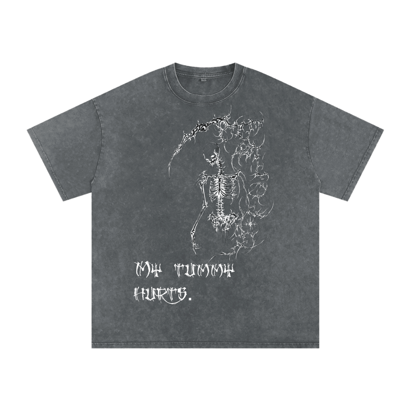 My Tummy Hurts Oversized Cotton T-Shirt - The Shadow Archive