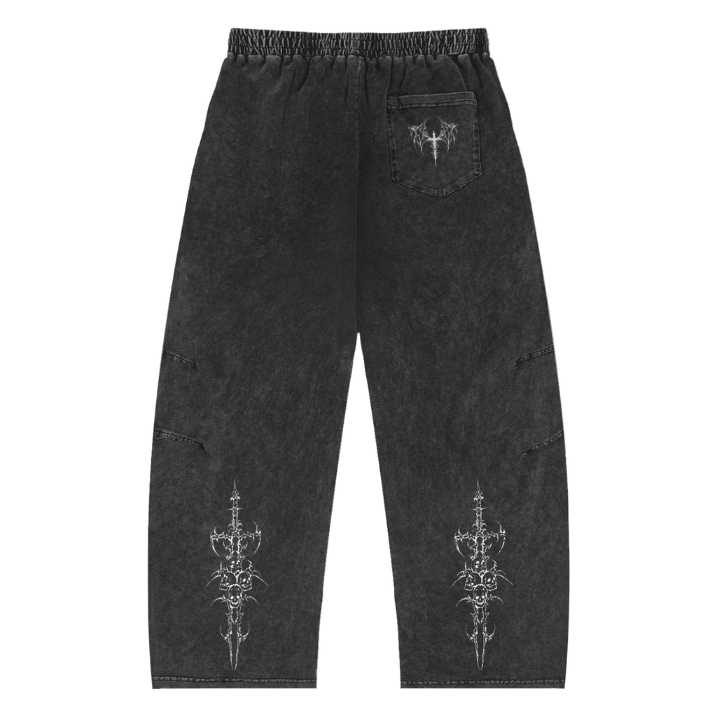 Regal Wash Drawstring Cotton Pants - The Shadow Archive