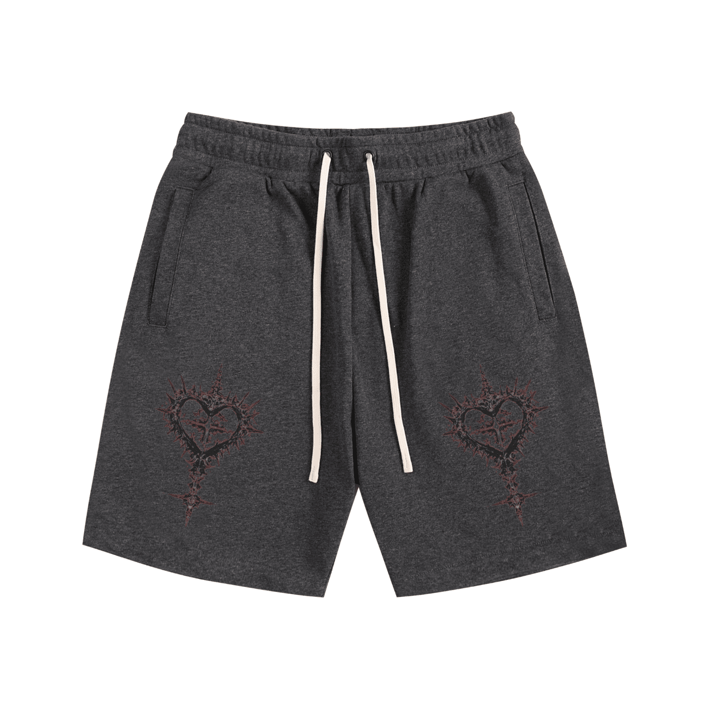 Queen of Hearts Cotton Shorts - The Shadow Archive