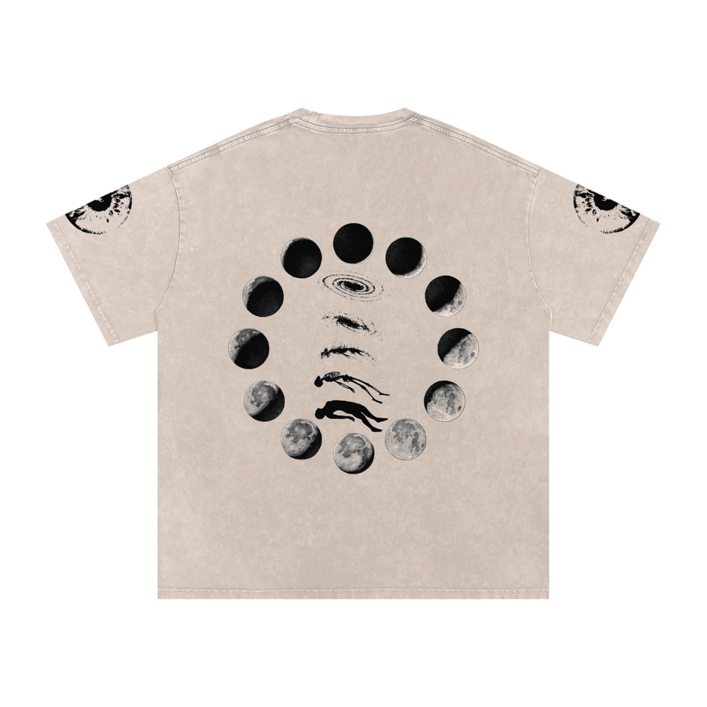 Falling Out Of Space Washed Oversized Cotton T-Shirt - The Shadow Archive