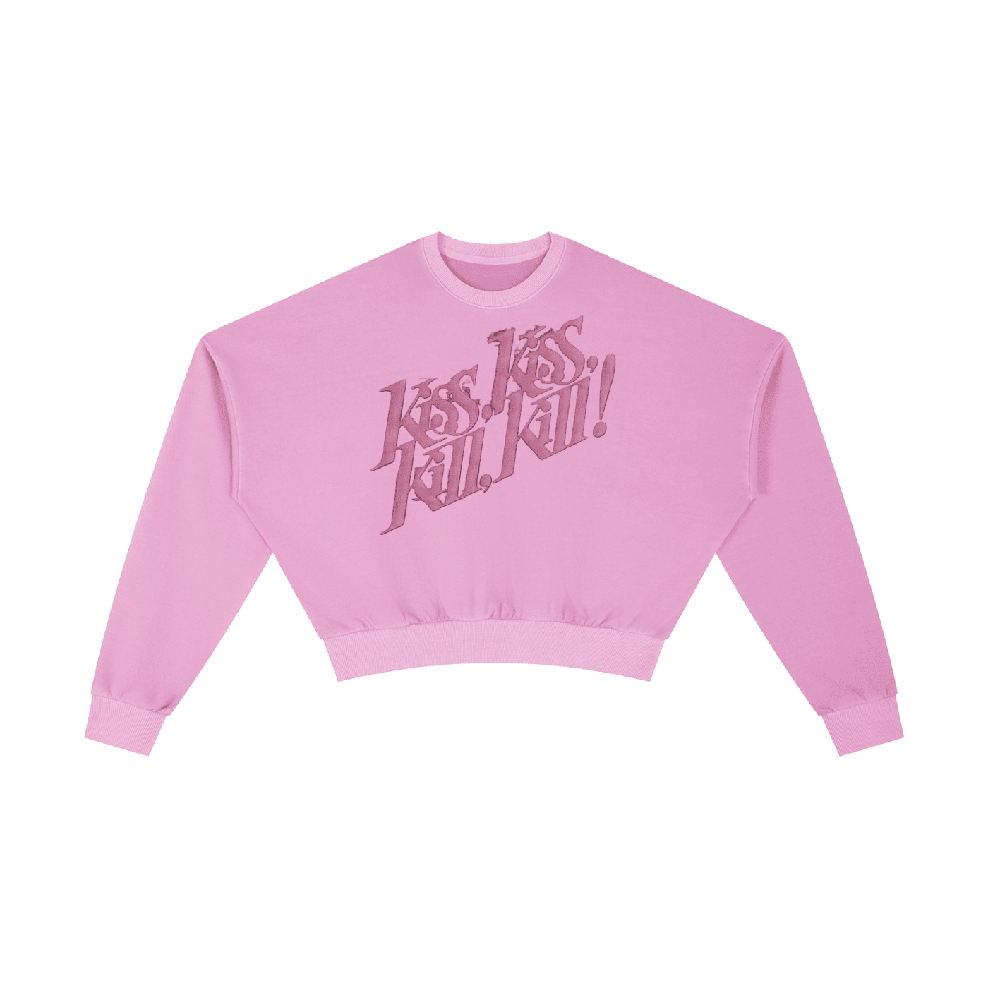 Bipolar Kisses Washed Cropped Sweatshirt - The Shadow Archive