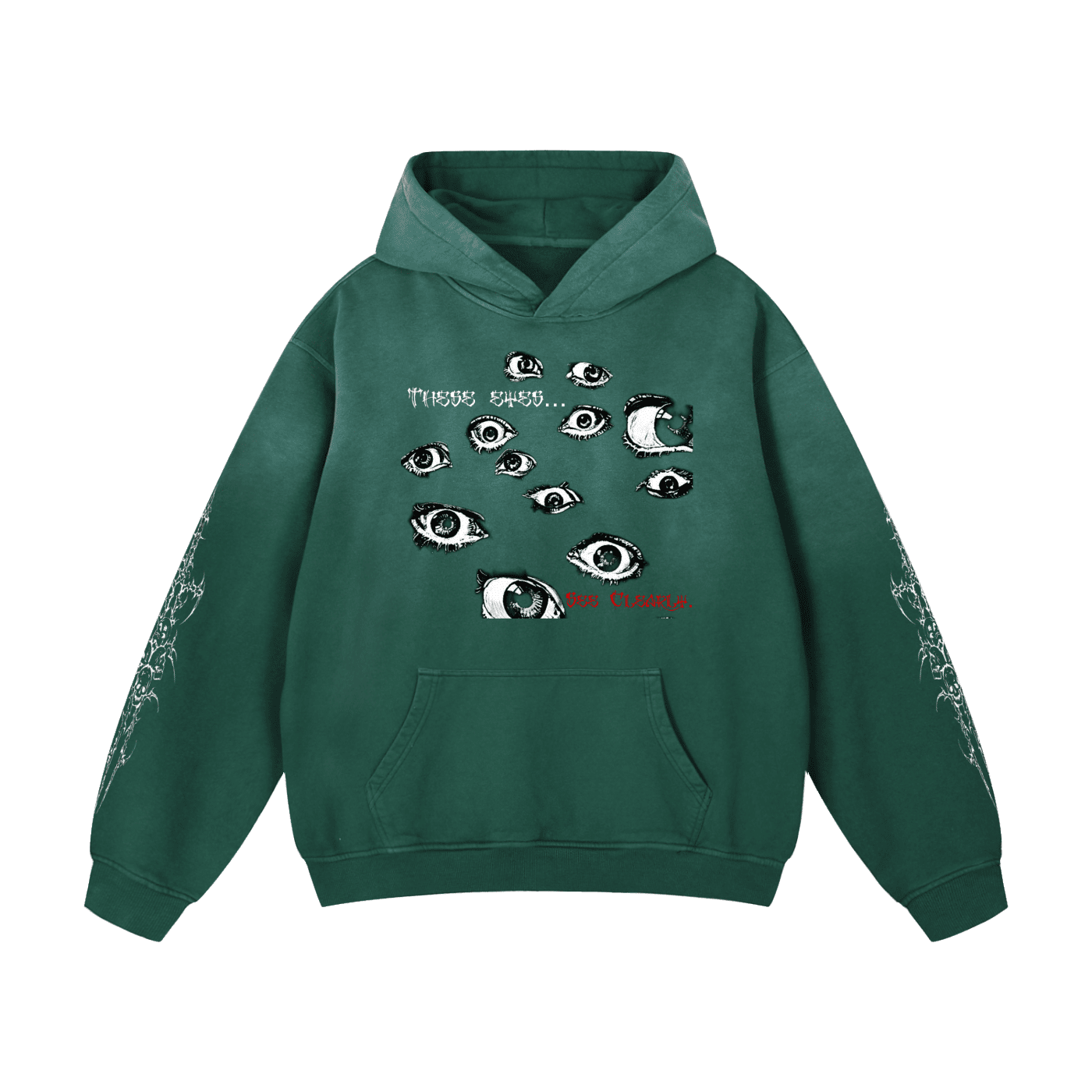 These Eyes Sunfade Oversized Hoodie - The Shadow Archive