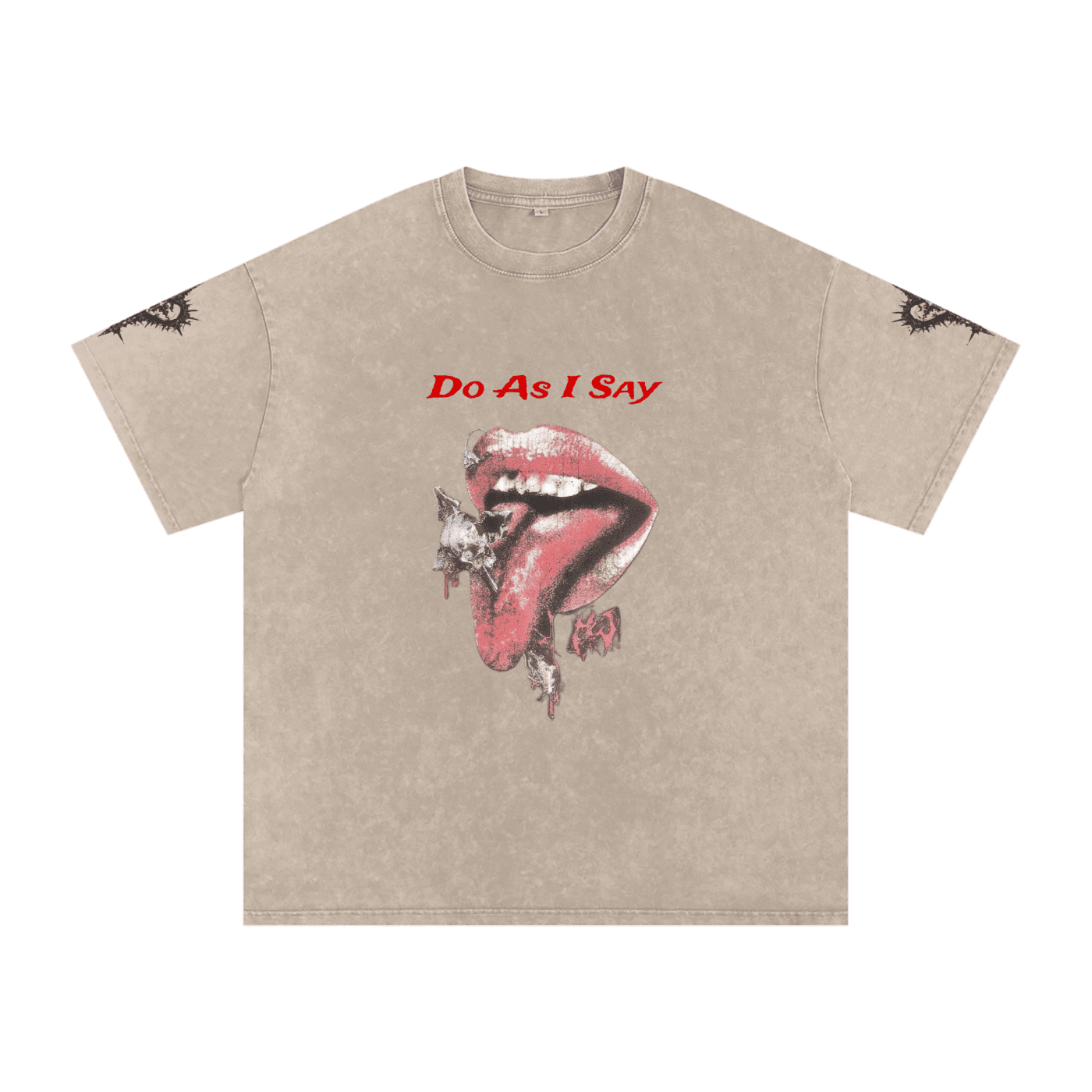 Do As I Say Washed Oversized Cotton T-Shirt - The Shadow Archive