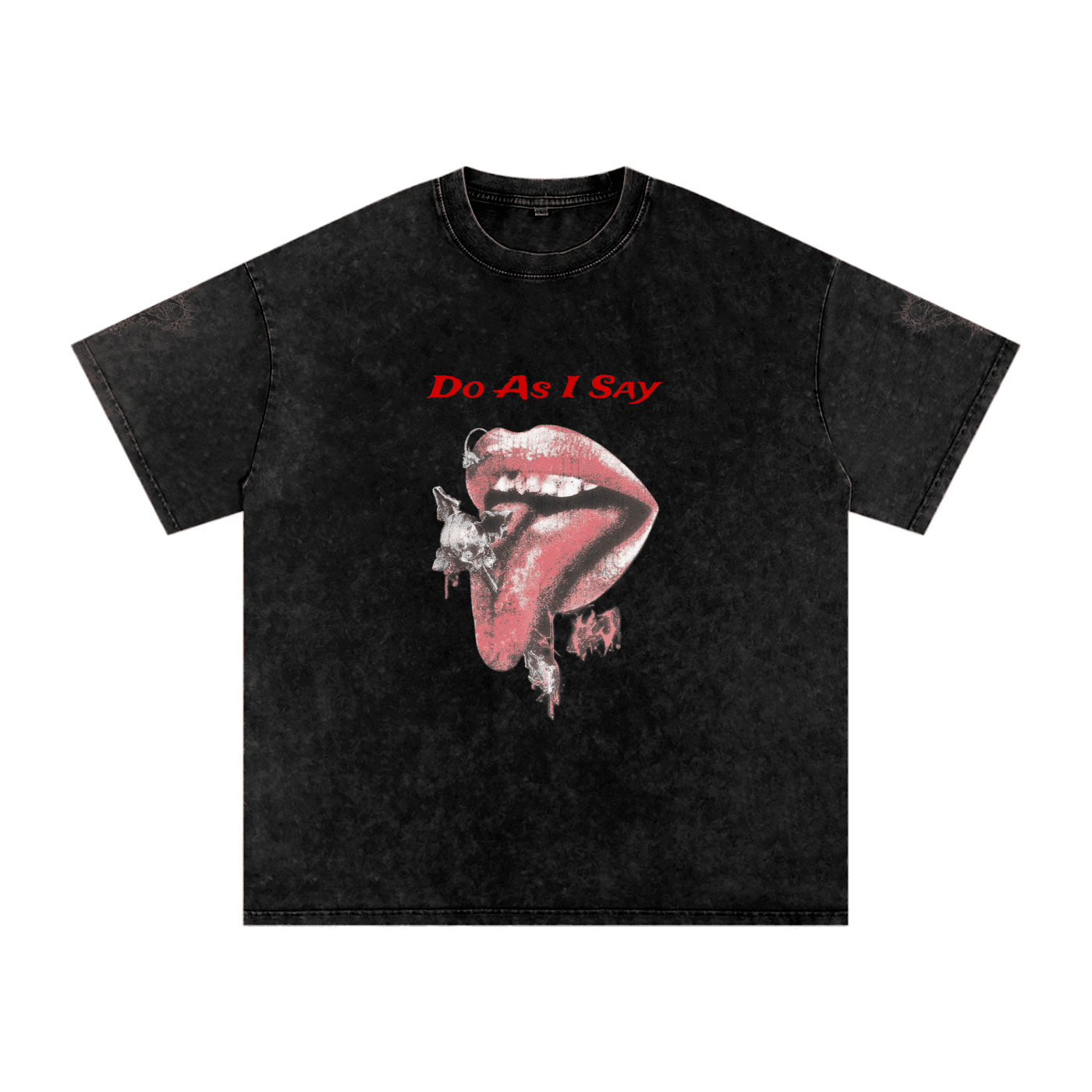 Do As I Say Washed Oversized Cotton T-Shirt - The Shadow Archive