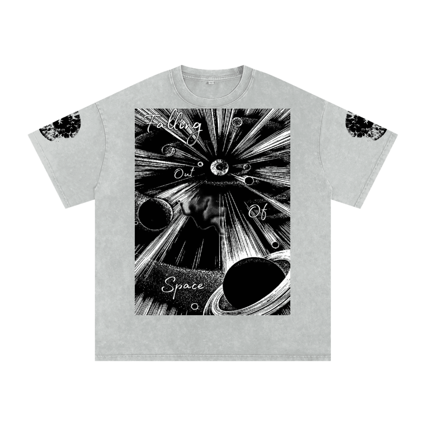 Falling Out Of Space Washed Oversized Cotton T-Shirt - The Shadow Archive