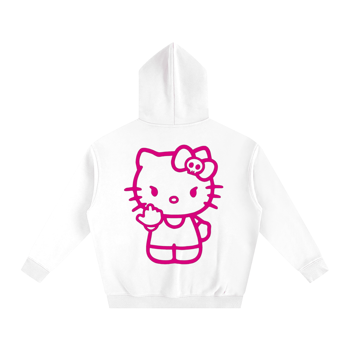 Bipolar Kisses Kitty Fleeced Hoodie - The Shadow Archive