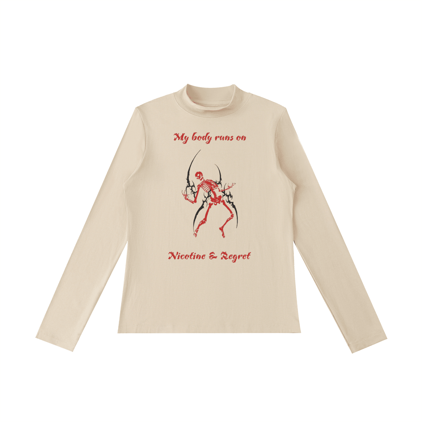 Nicotine & Regret Long Sleeve T-Shirt - The Shadow Archive