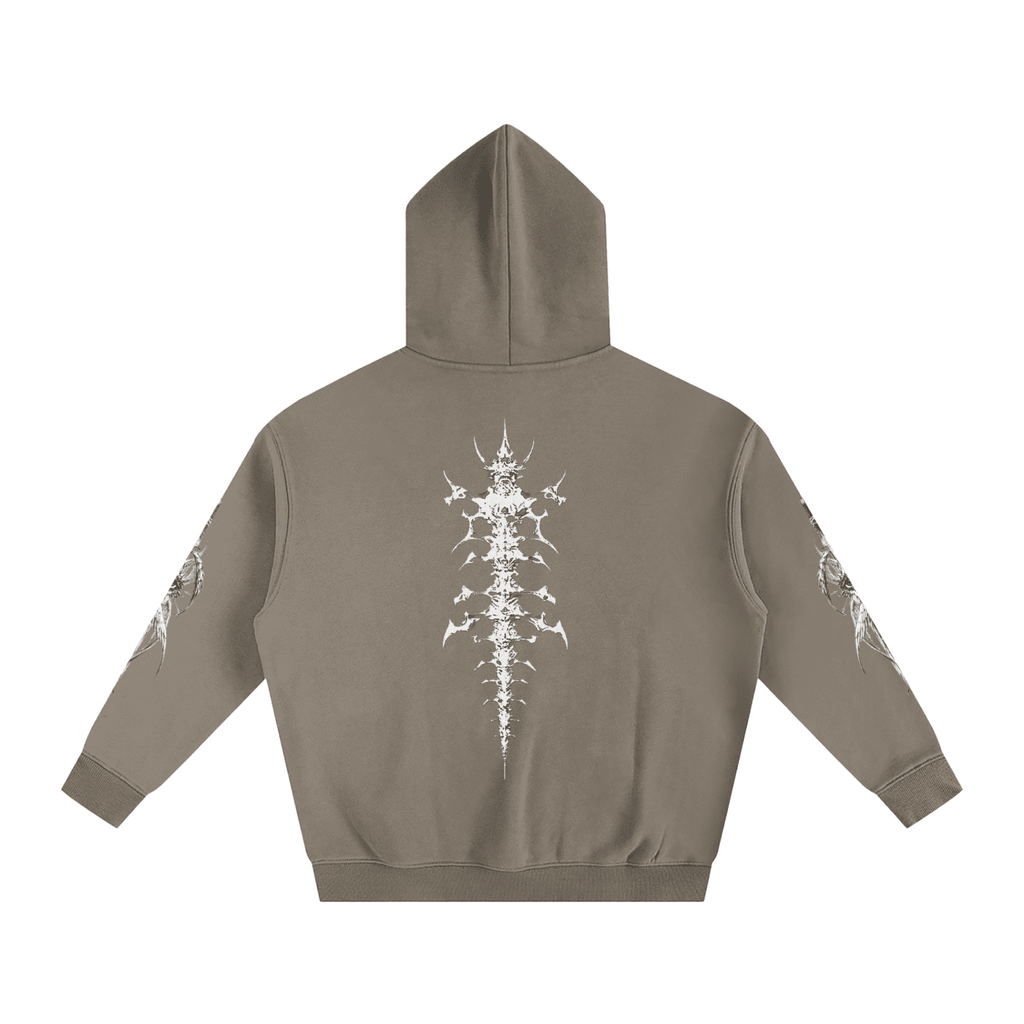 Gothic Revival Oversize Fleeced Hoodie - The Shadow Archive