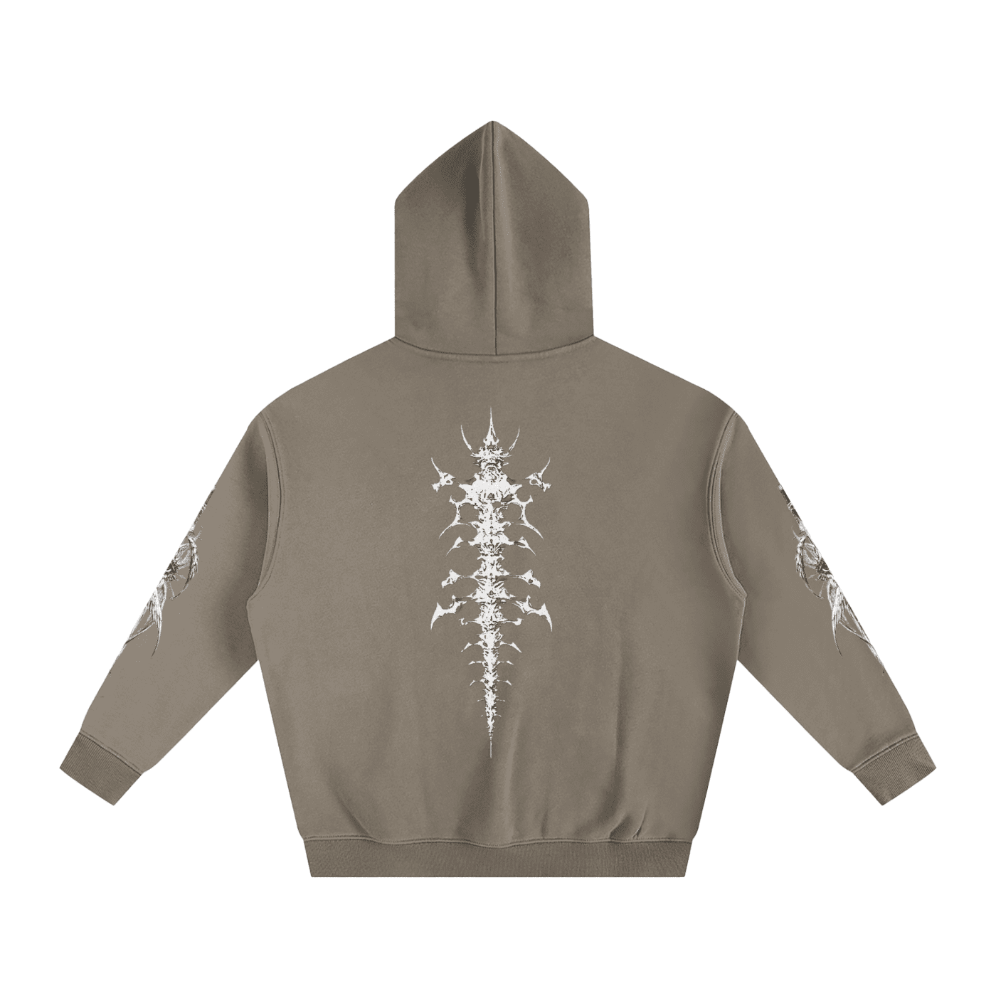Gothic Revival Oversize Fleeced Hoodie - The Shadow Archive
