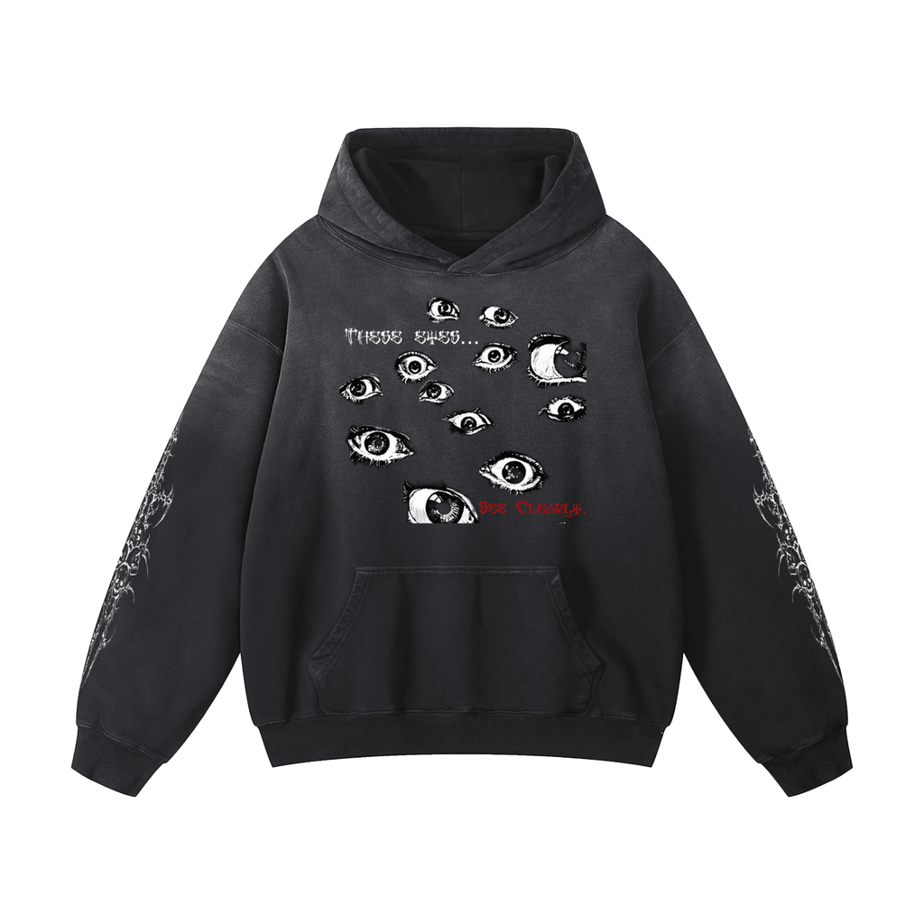 These Eyes Sunfade Oversized Hoodie - The Shadow Archive