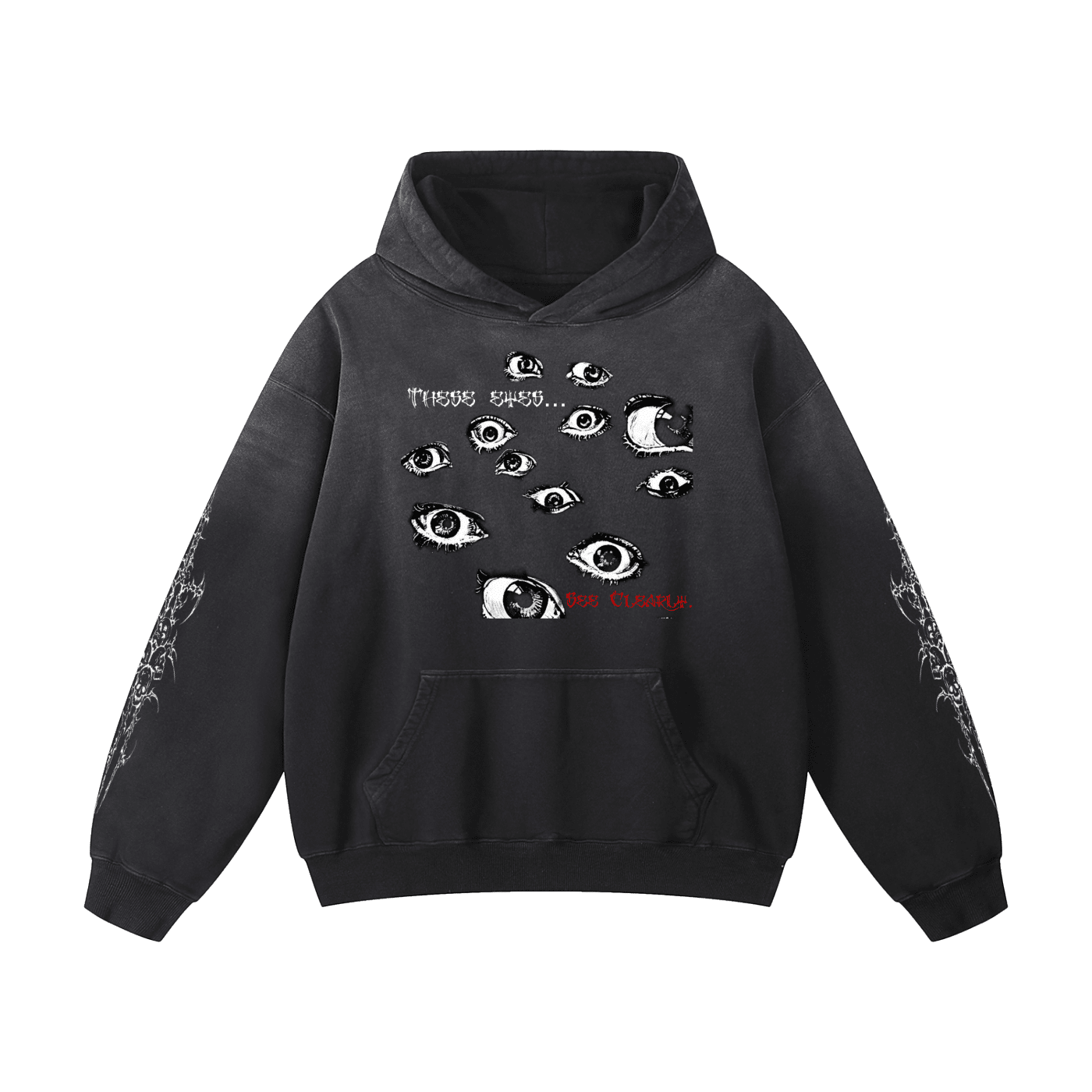 These Eyes Sunfade Oversized Hoodie - The Shadow Archive