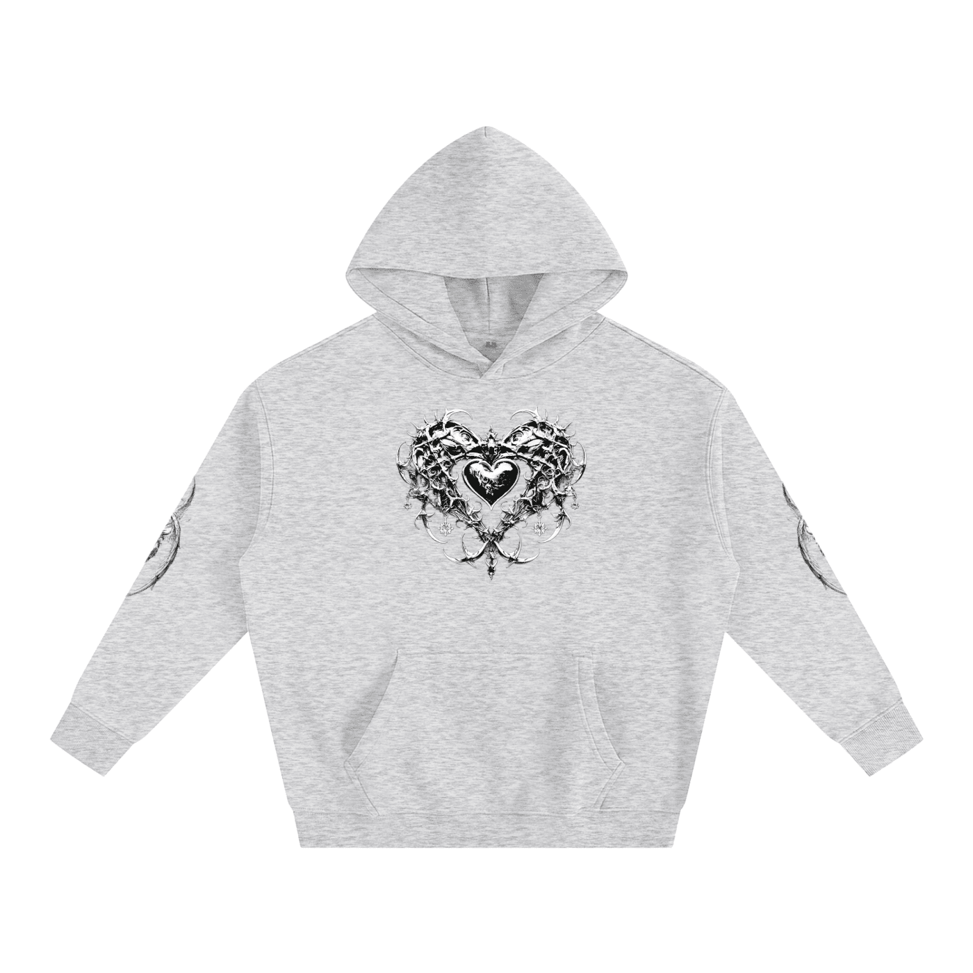 Gothic Revival Oversize Fleeced Hoodie - The Shadow Archive