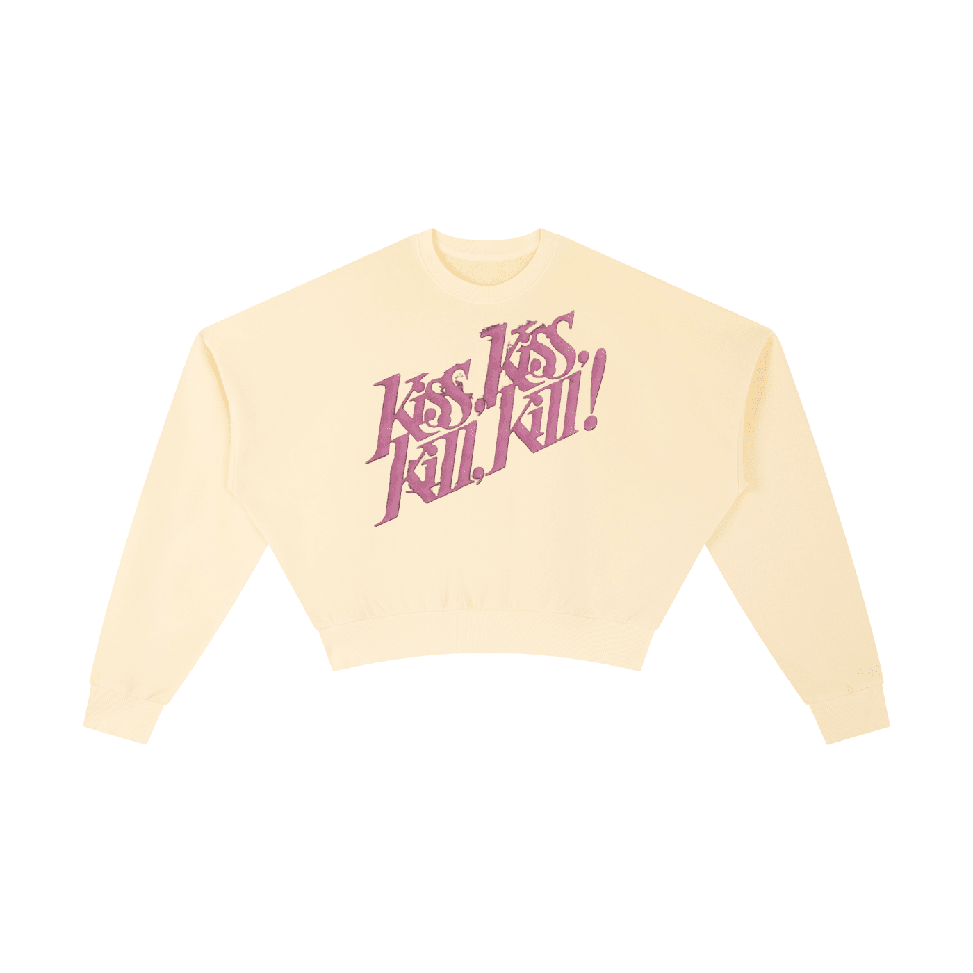 Bipolar Kisses Washed Cropped Sweatshirt - The Shadow Archive