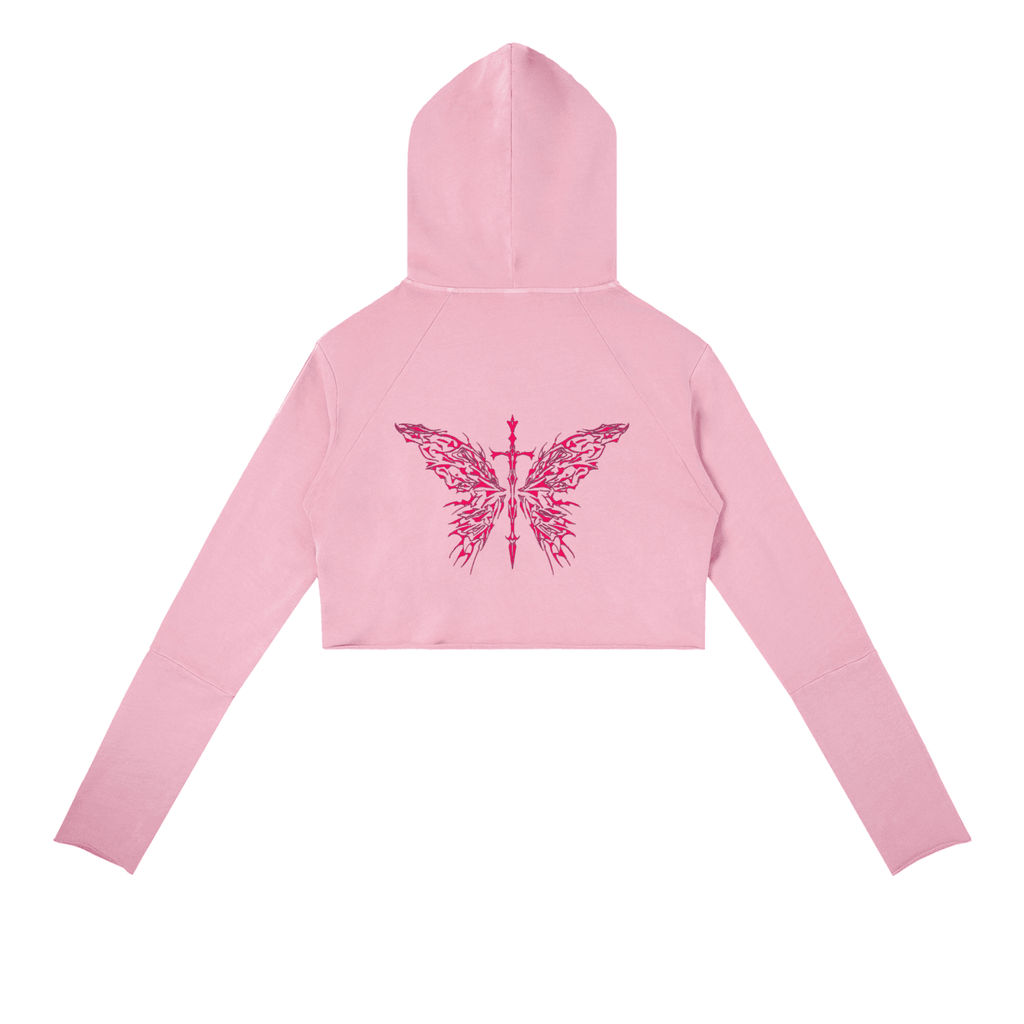 F*ck Me Eyes Washed Raw Edge Hoodie - The Shadow Archive