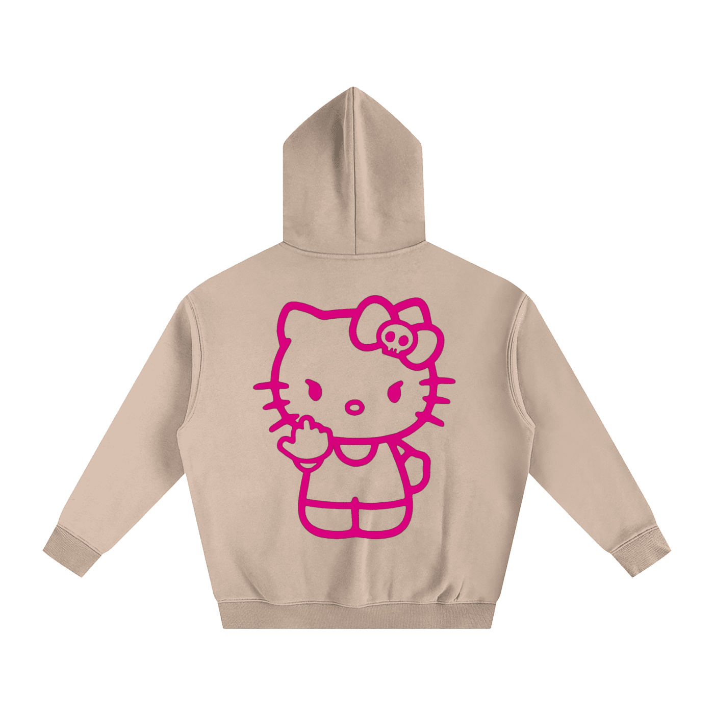 Bipolar Kisses Kitty Fleeced Hoodie - The Shadow Archive