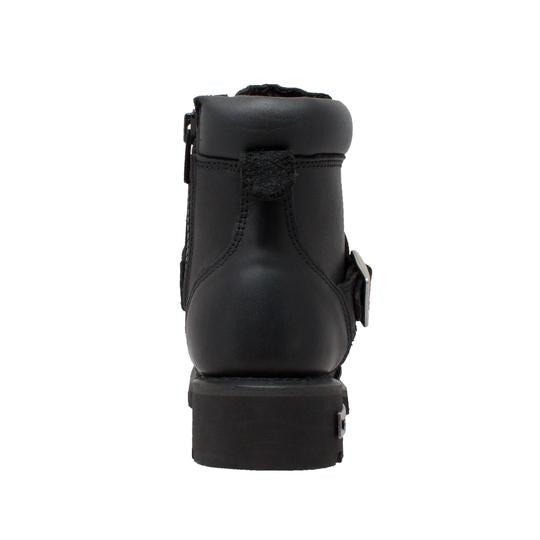 Women's 6" Black Laced Boot Leather Boots - The Shadow Archive