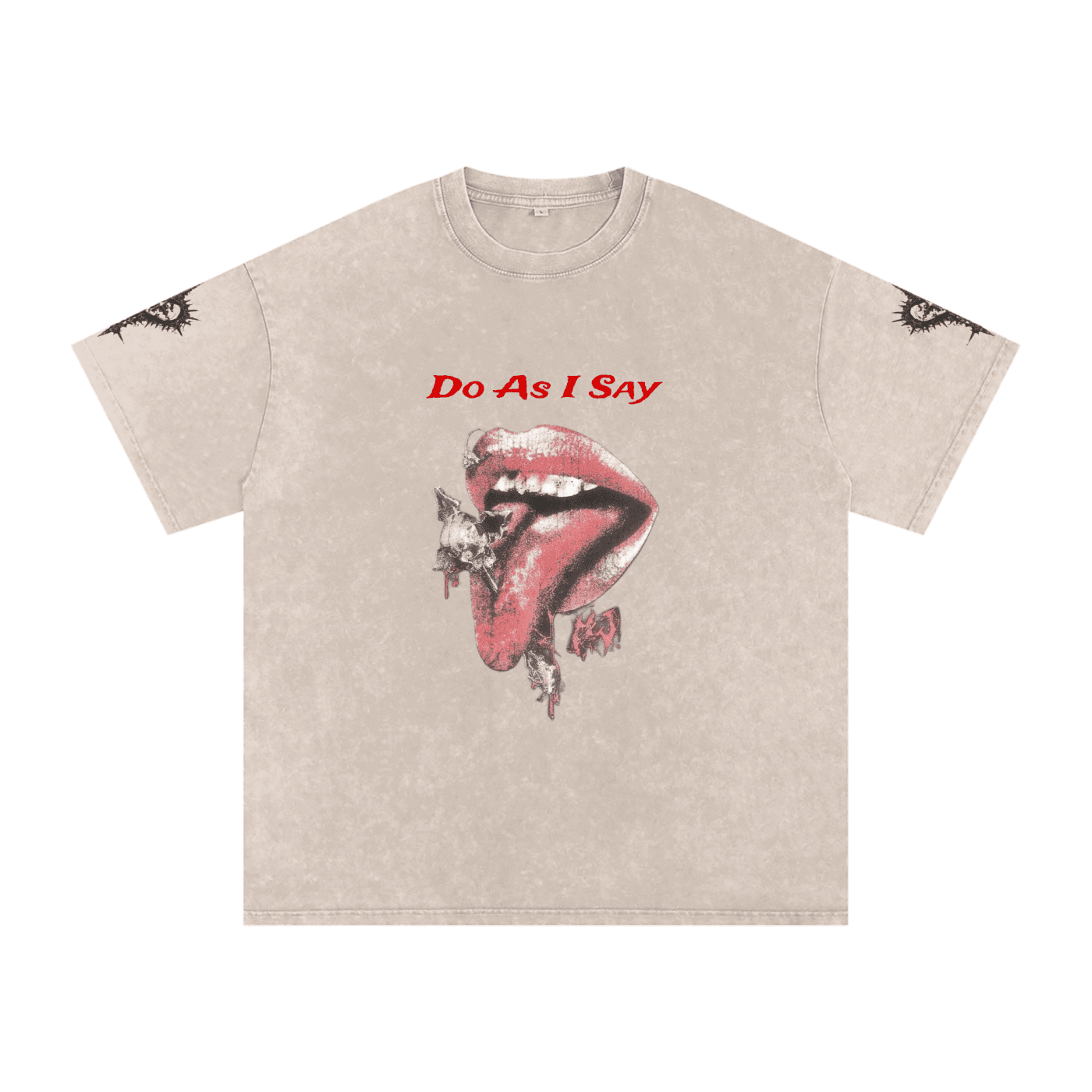 Do As I Say Washed Oversized Cotton T-Shirt - The Shadow Archive