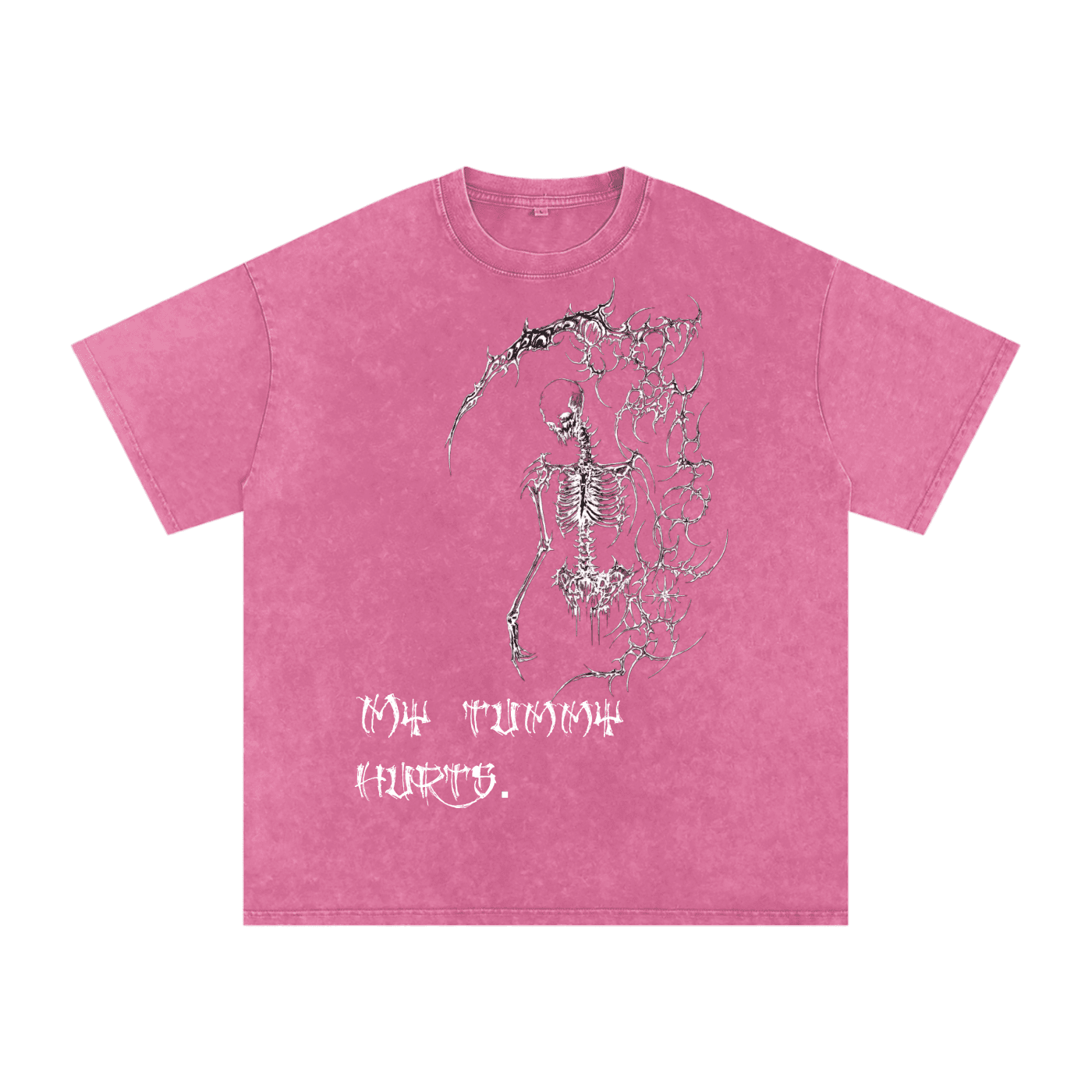 My Tummy Hurts Oversized Cotton T-Shirt - The Shadow Archive