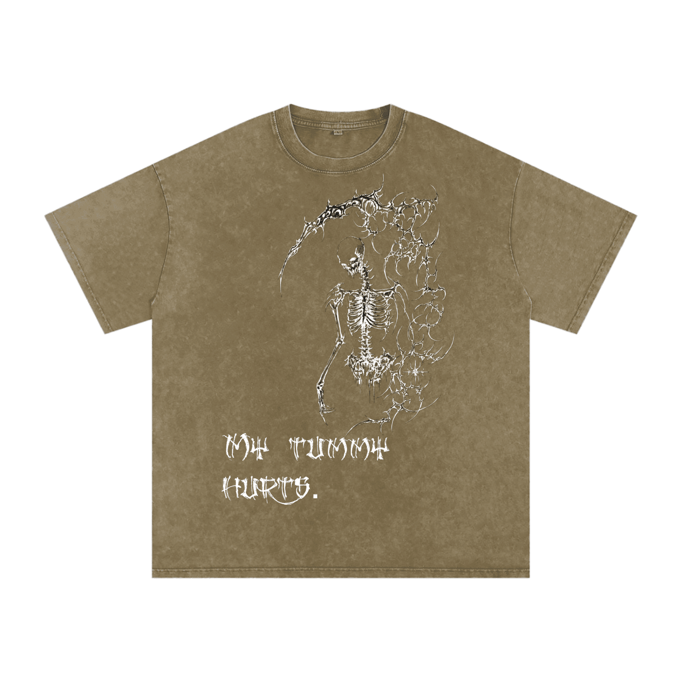 My Tummy Hurts Oversized Cotton T-Shirt - The Shadow Archive