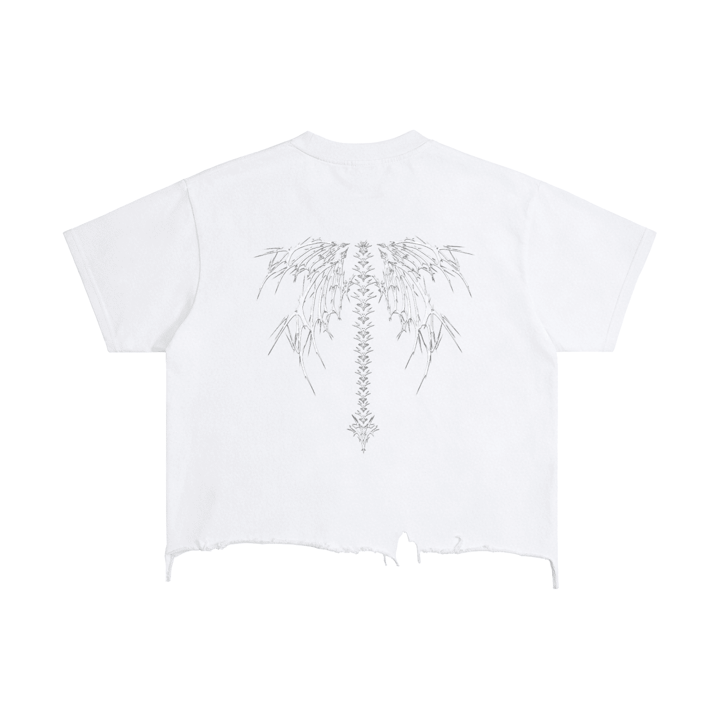 Falling Into Myself Distressed Hem T-Shirt - The Shadow Archive