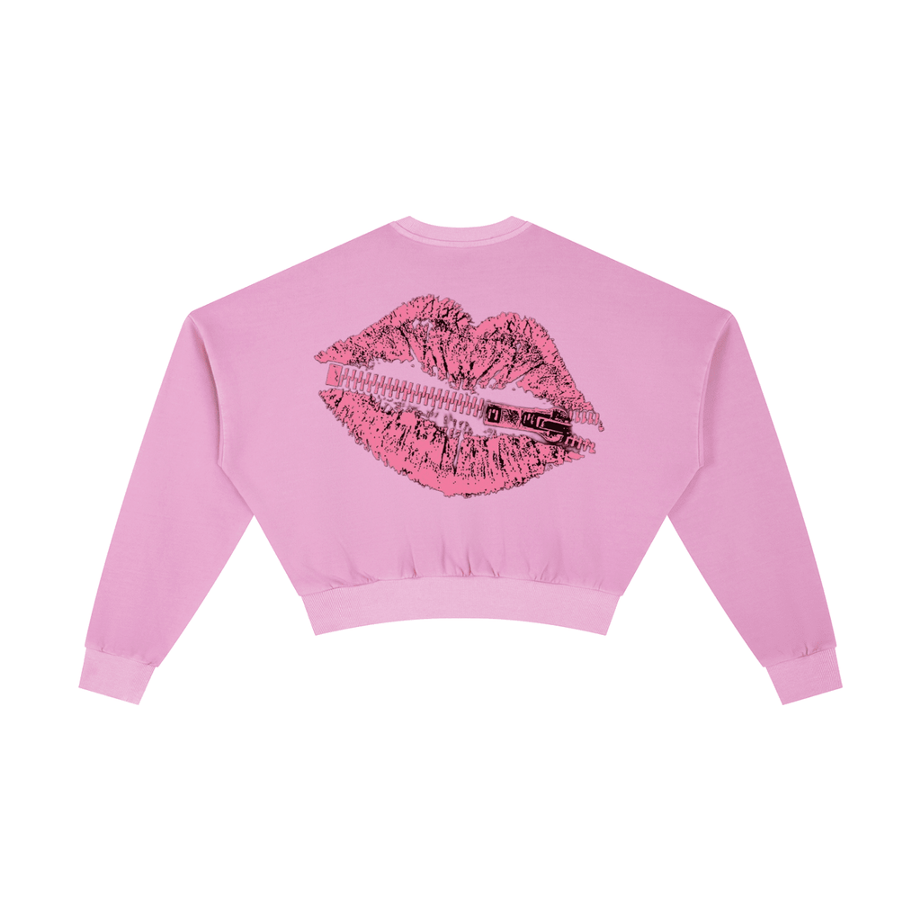 Bipolar Kisses Washed Cropped Sweatshirt - The Shadow Archive
