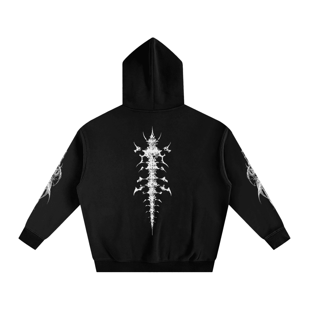 Gothic Revival Oversize Fleeced Hoodie - The Shadow Archive